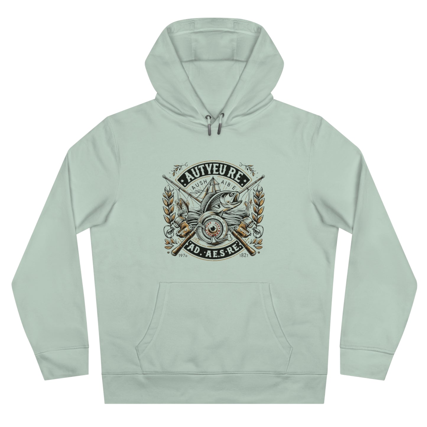 Vintage Fishing Hoodie - Autore Insignia Design for Adventurous Spirits