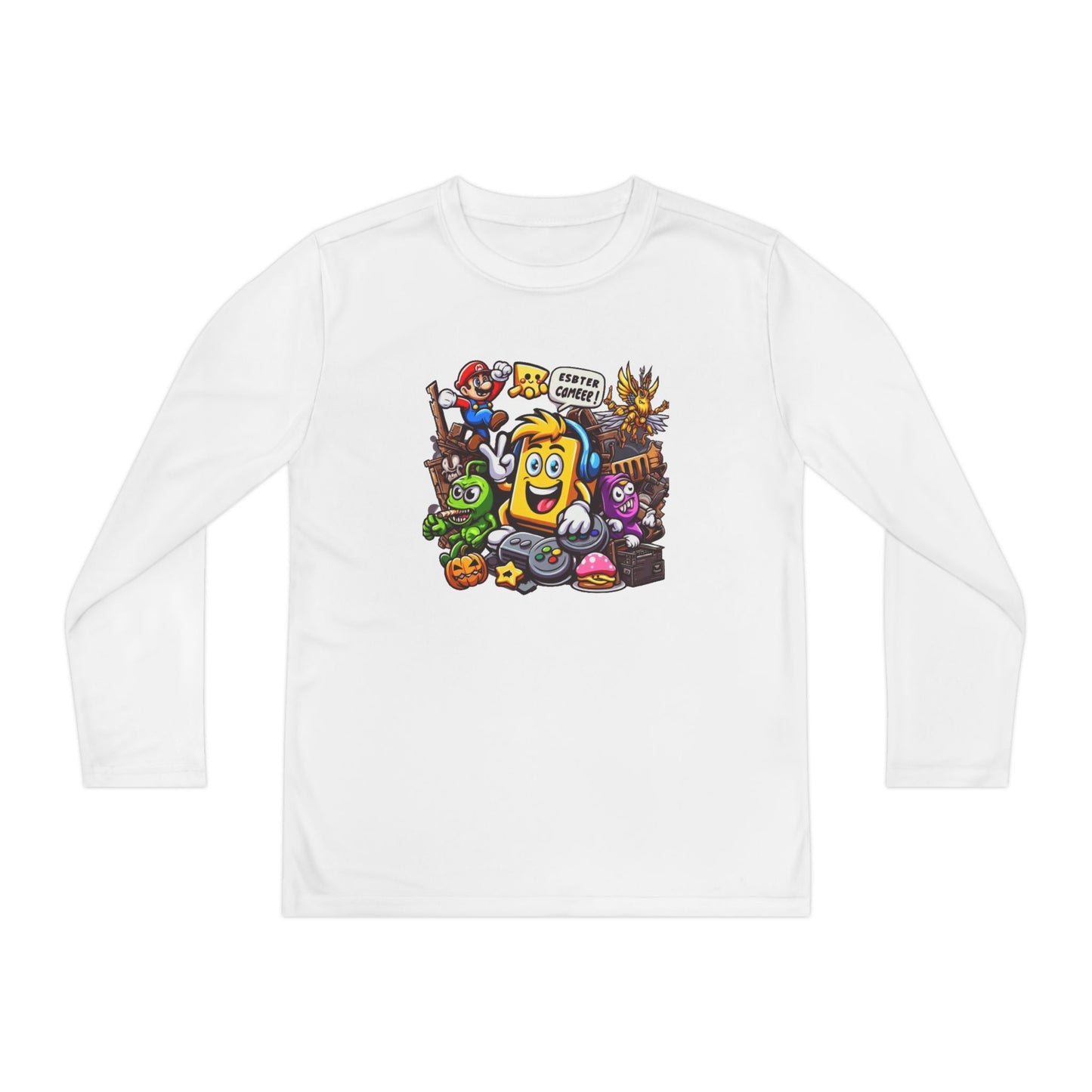 Youth Long Sleeve Competitor Tee – Fun Cartoon Character