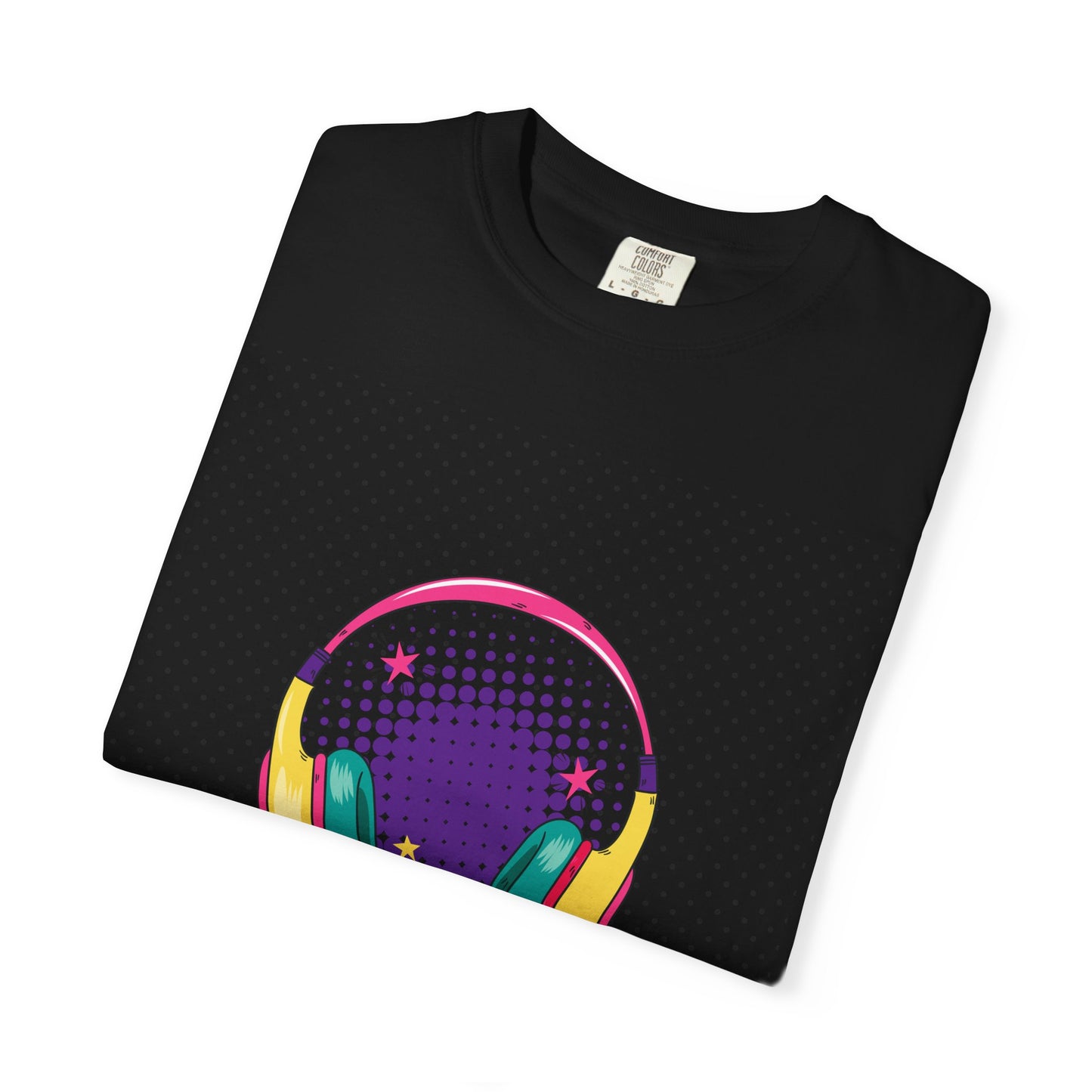 Cool Vibes Unisex Garment-Dyed T-Shirt with Headphones Graphic