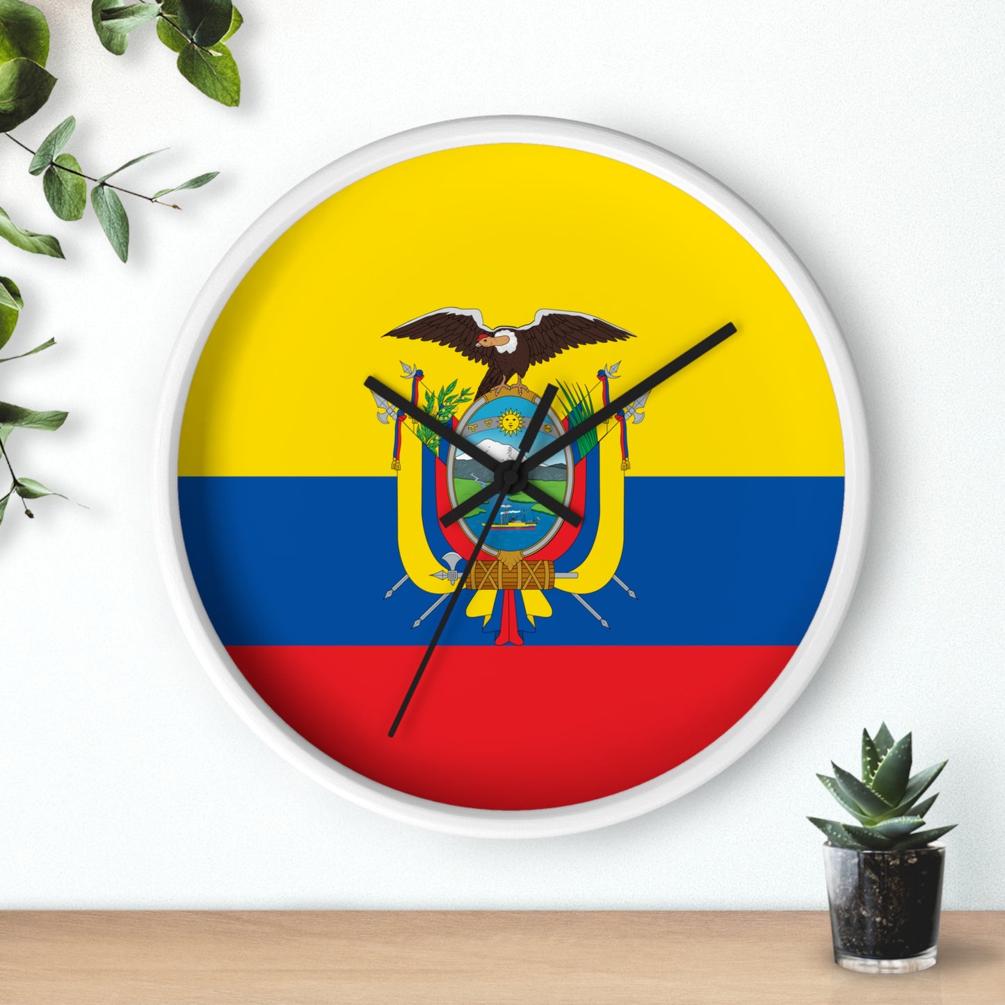 Ecuador Flag Wall Clock - Stylish Timepiece for Home & Office Décor