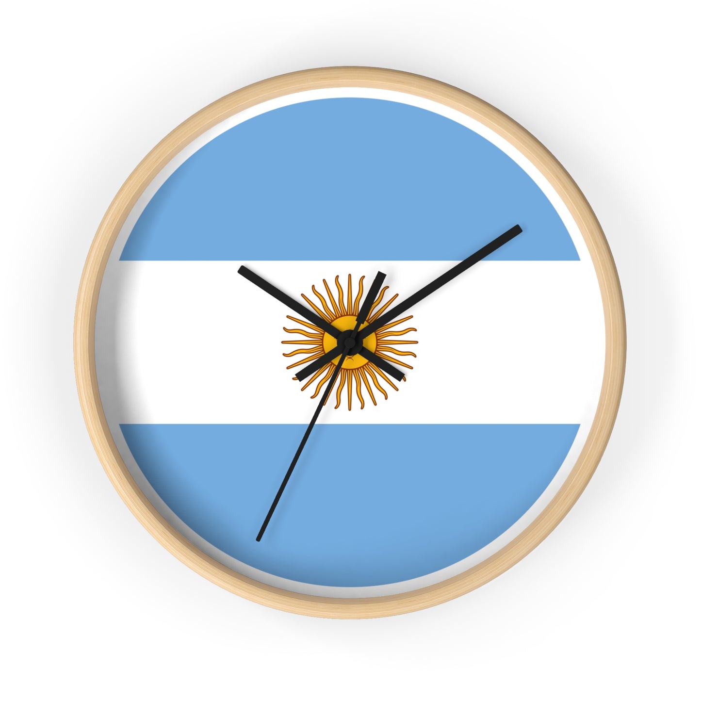 Argentina Flag Wall Clock - Stylish Timepiece for Home Décor
