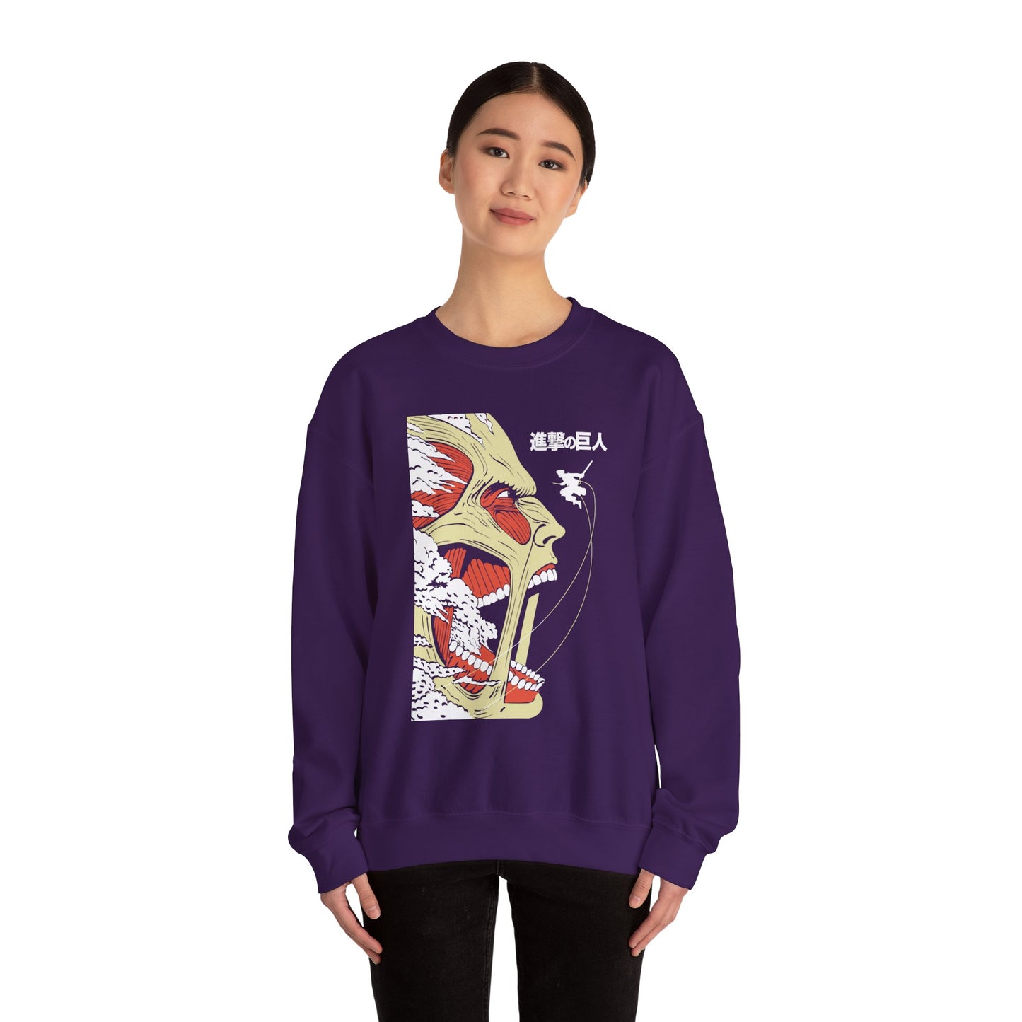 Unisex Heavy Sweatshirt Artistic Unique Face Design