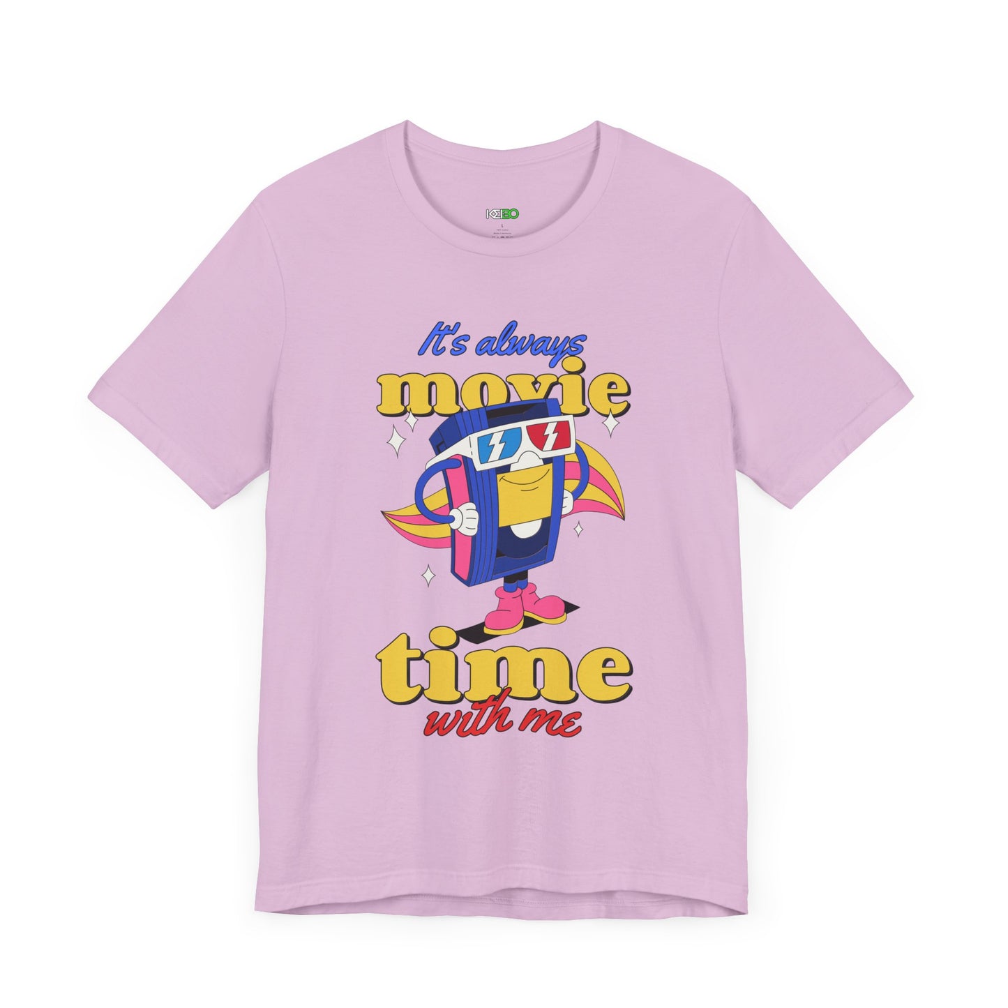 Movie Time Men's Jersey Tee - Fun Graphic T-Shirt for Film Lovers