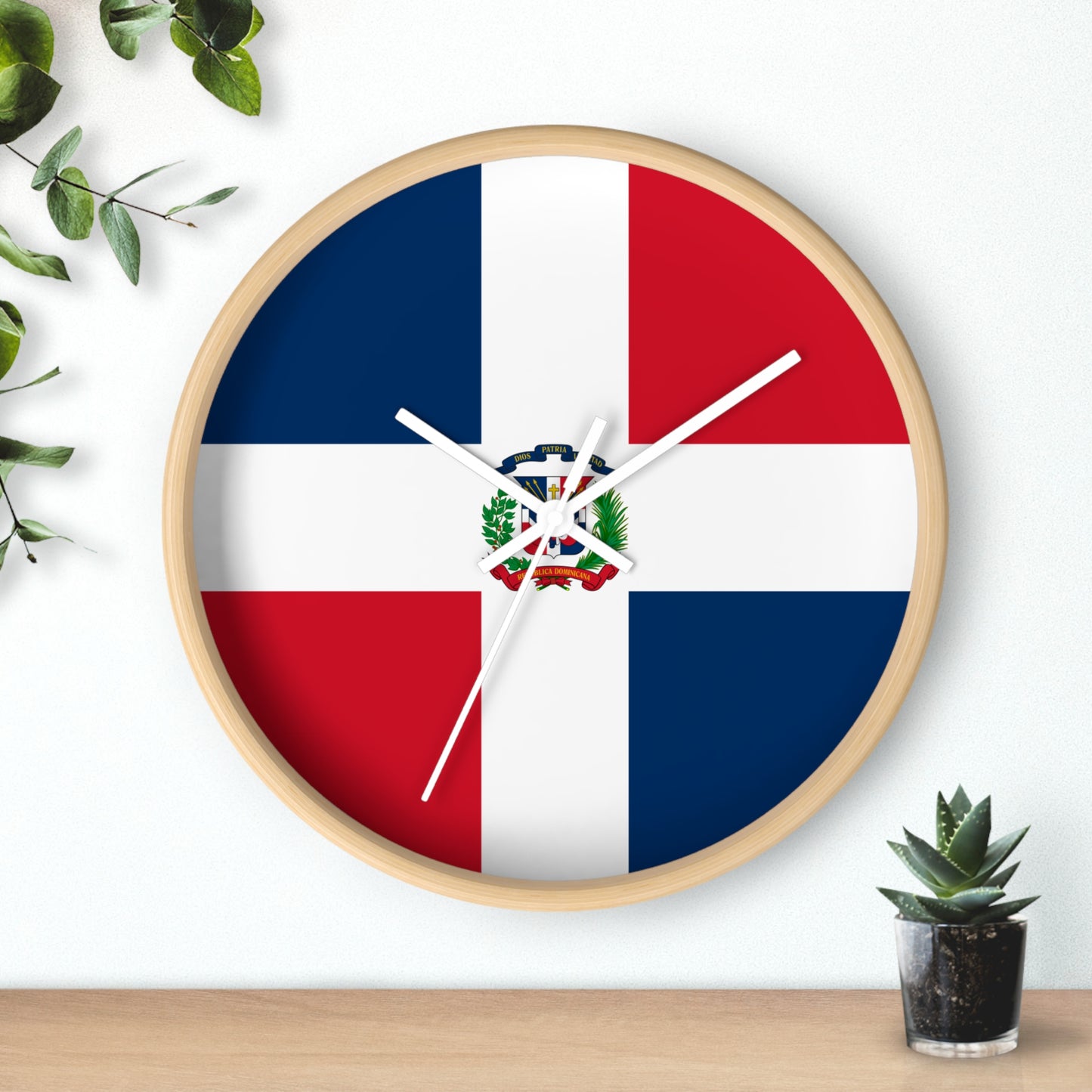 Dominican Republic Flag Wall Clock - Perfect for Home Decor & Gifts