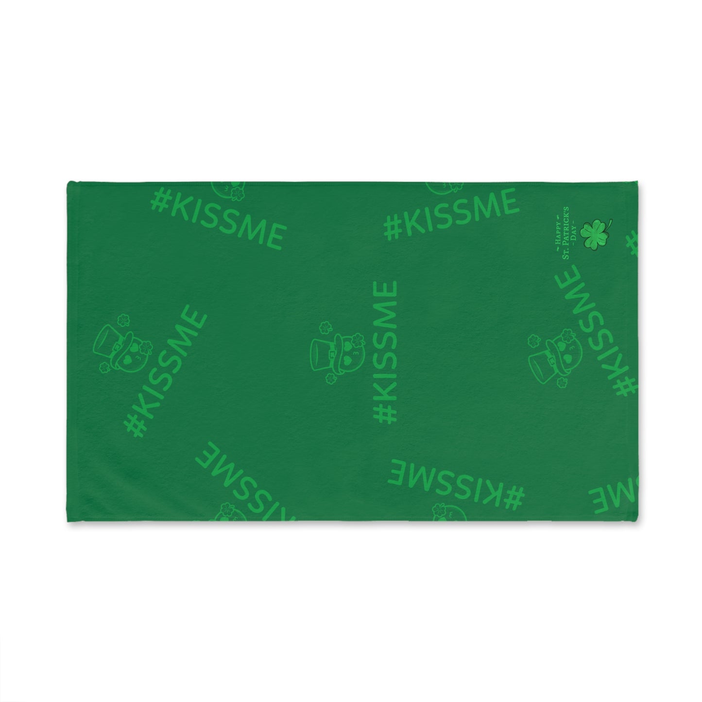 St. Patrick's Day Hand Towel - #KISSME Green Home Decor