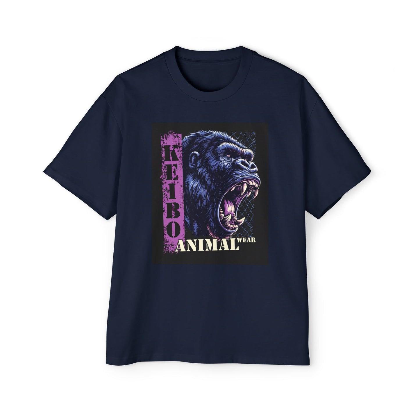 Men's Heavy Oversized T-shirt KEIBO - Fierce Gorilla Graphic
