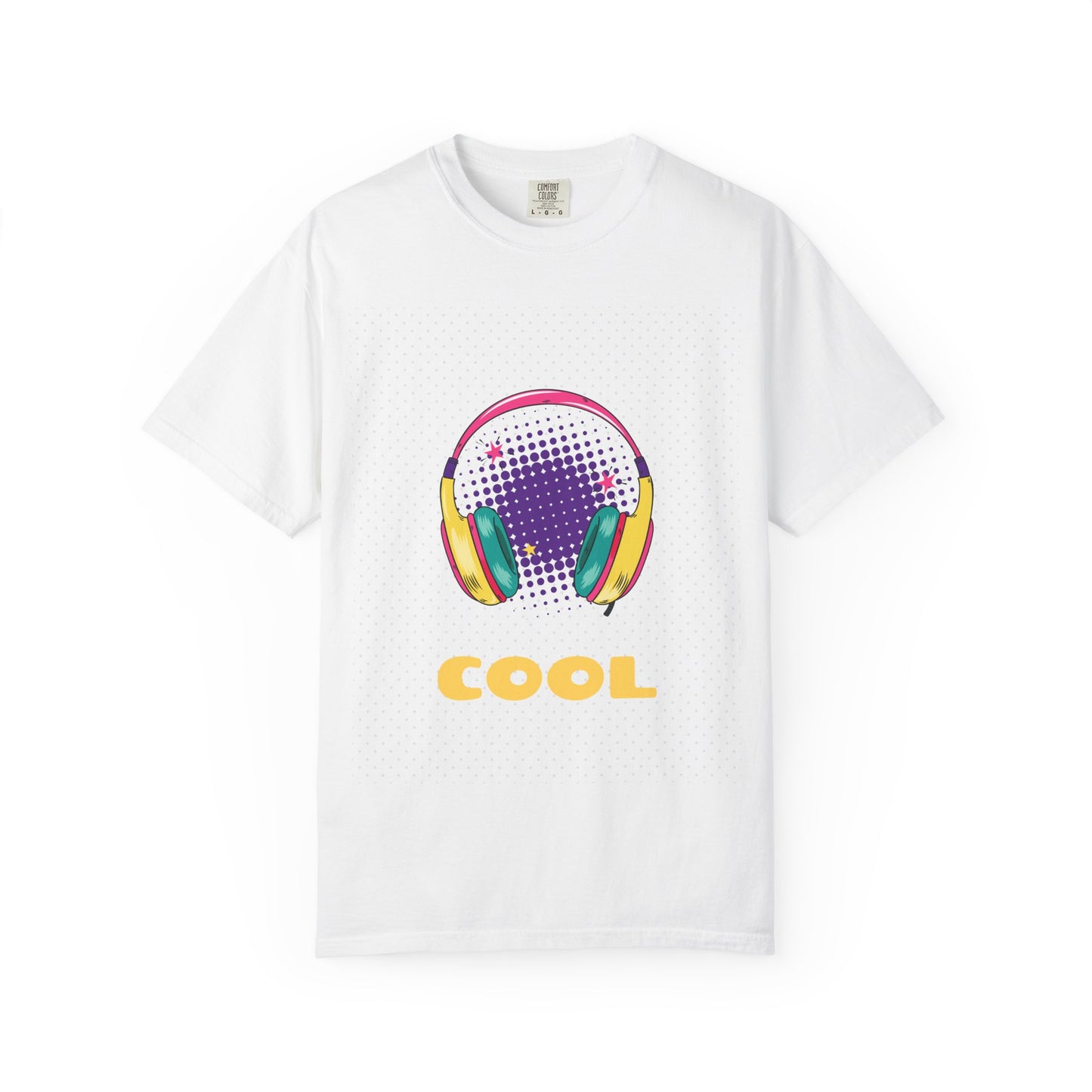 Cool Vibes Unisex Garment-Dyed T-Shirt with Headphones Graphic
