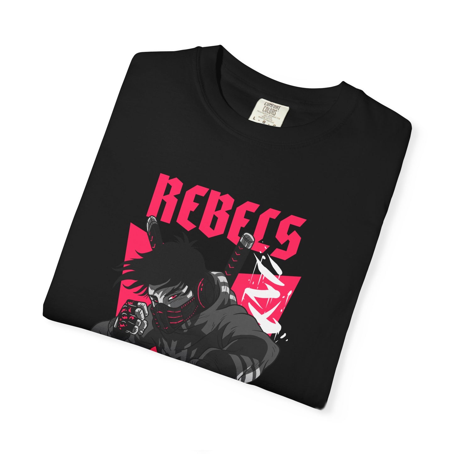 Men Rebels Garment-Dyed T-Shirt - Bold Graphic Tee for Streetwear Enthusiasts