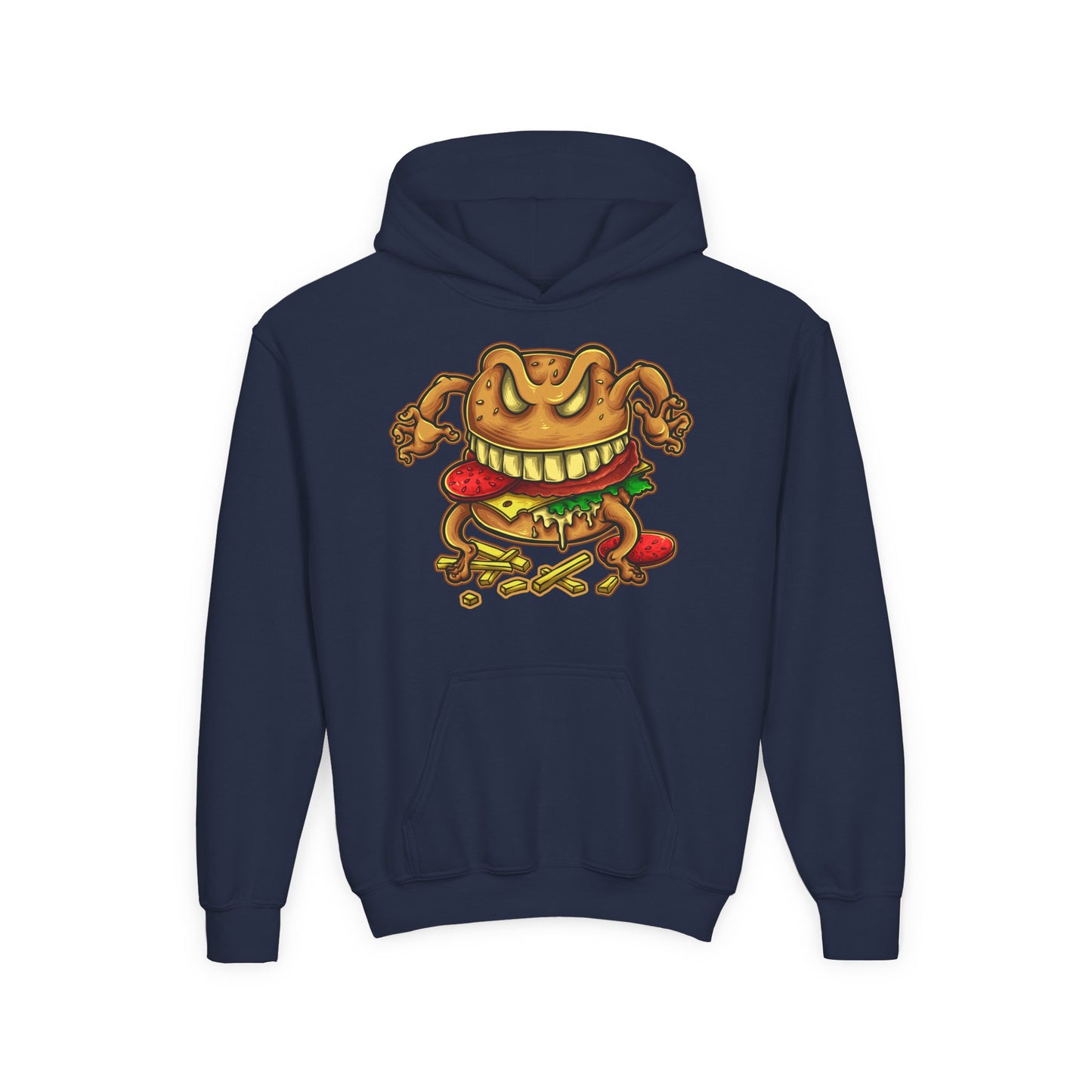 Funny Frog Burger Youth Hoodie