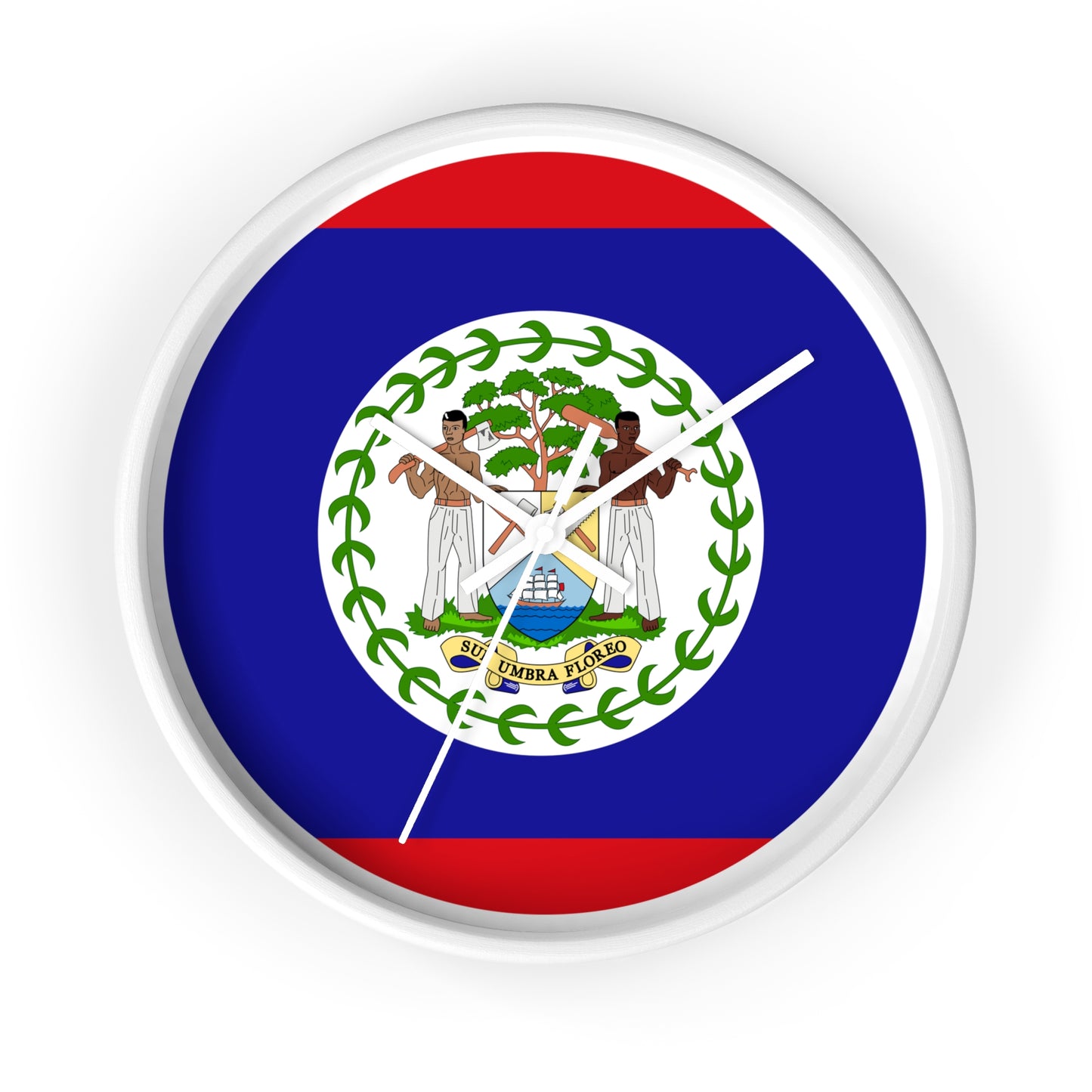 Belize Flag Wall Clock - Unique Home Decor for Belizean Pride