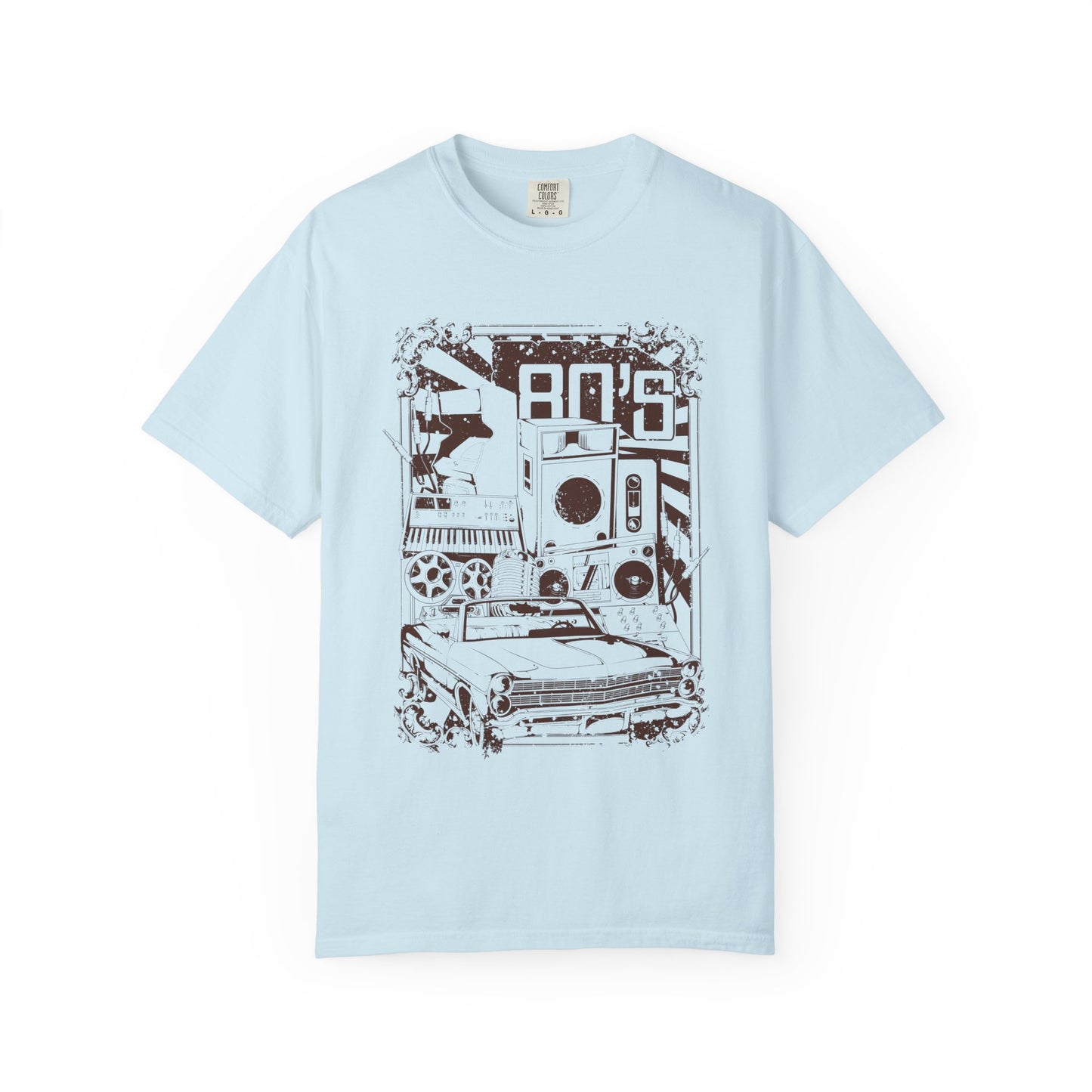 Retro 80s Unisex T-Shirt for Vintage Car & Music Fans