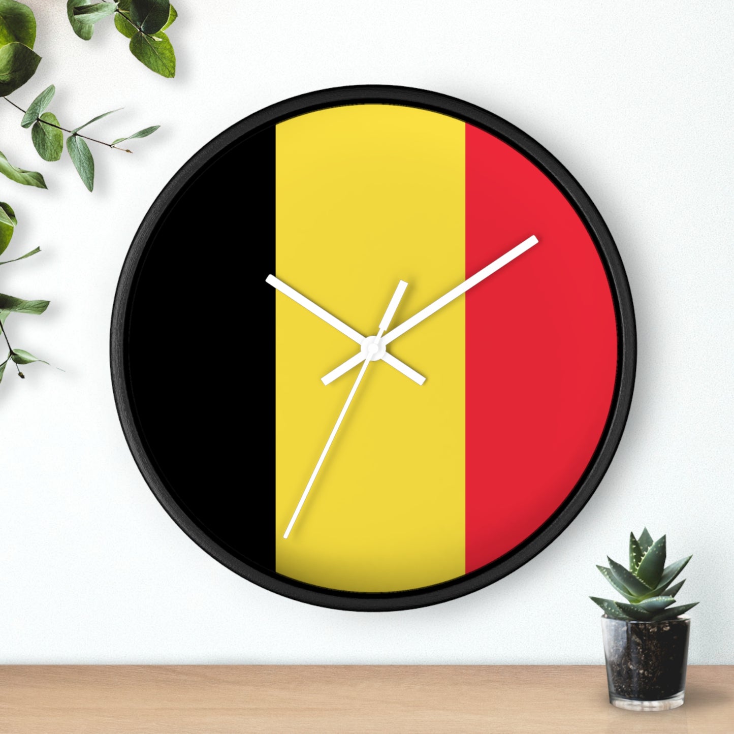 Belgian Flag Wall Clock - Timeless Home Decor for Belgium Lovers