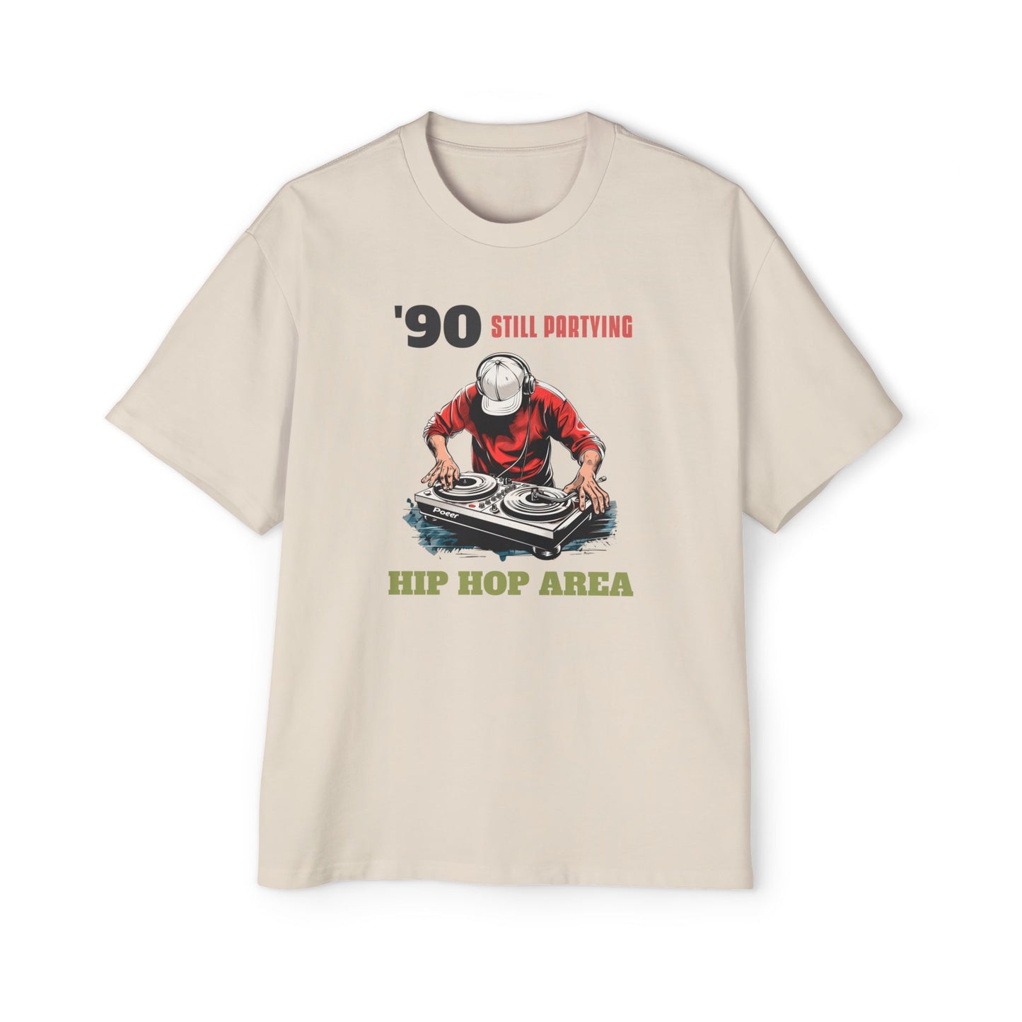 Men's '90 Still Partying Hip Hop Oversized Tee for Music Lovers