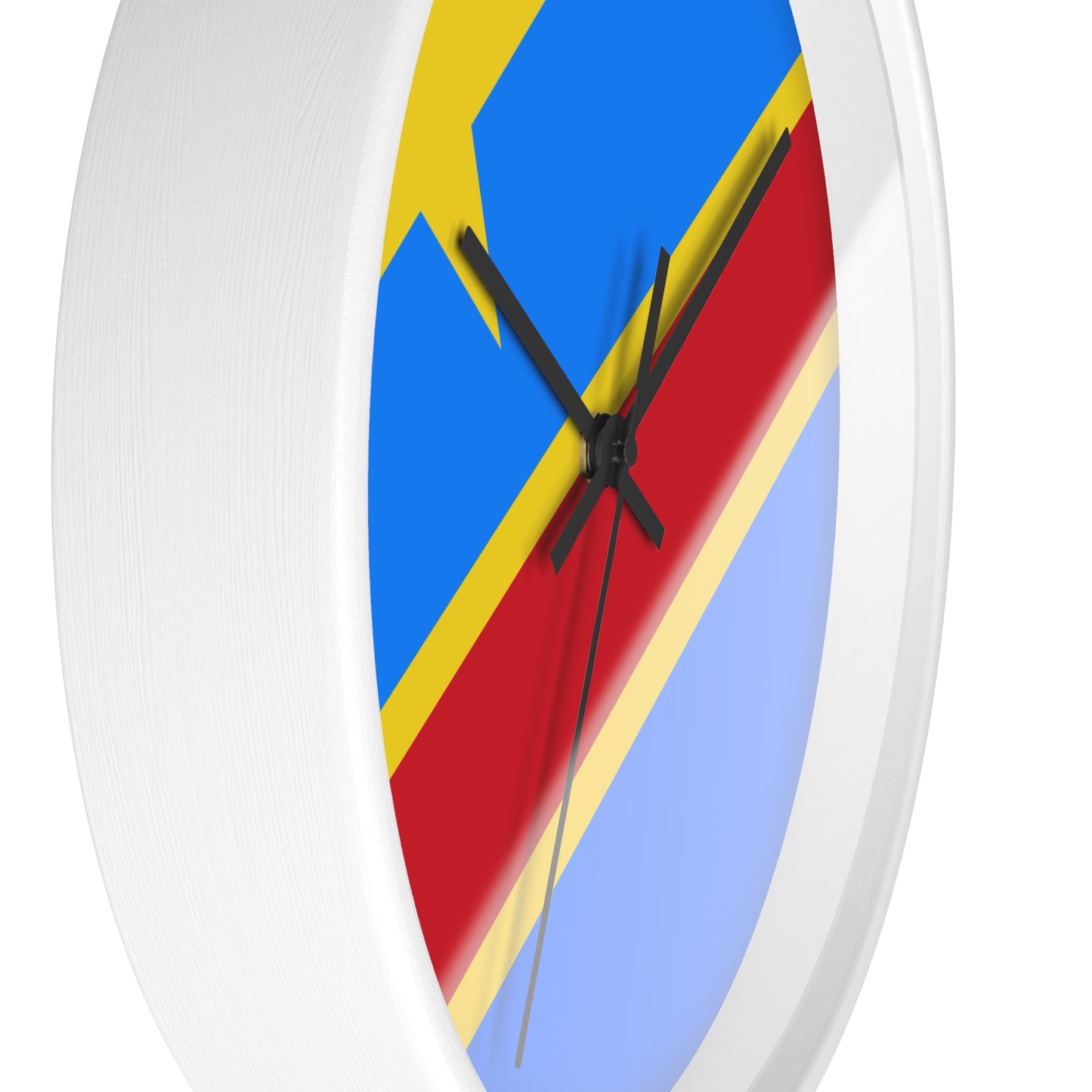 Vibrant Congolese Flag Wall Clock – Modern Decor for Home & Office