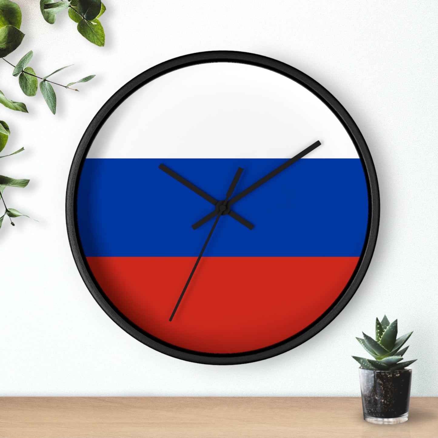 Russian Flag Wall Clock - Modern Decorative Timepiece for Home or Office
