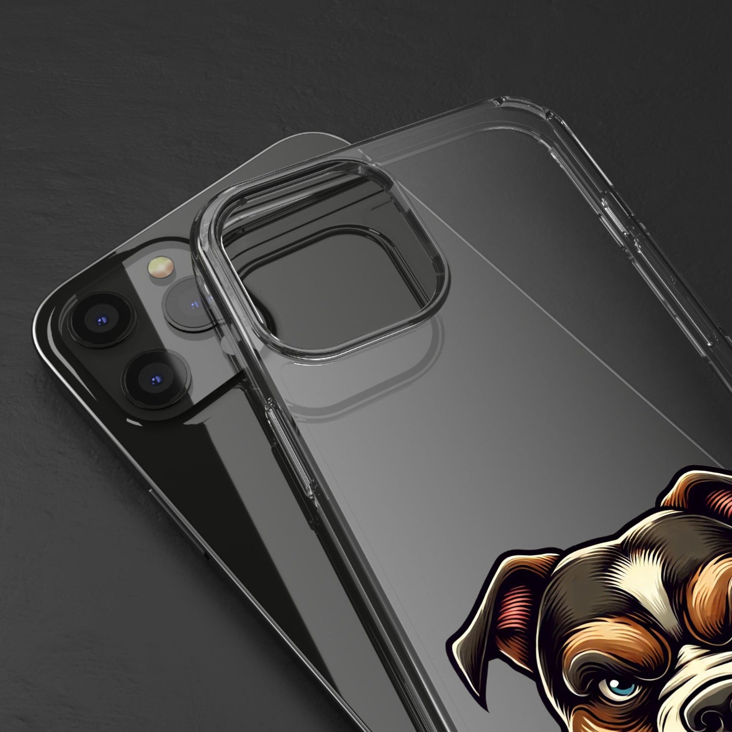 Pit Bull Print Clear Case - Perfect for Pet Lovers