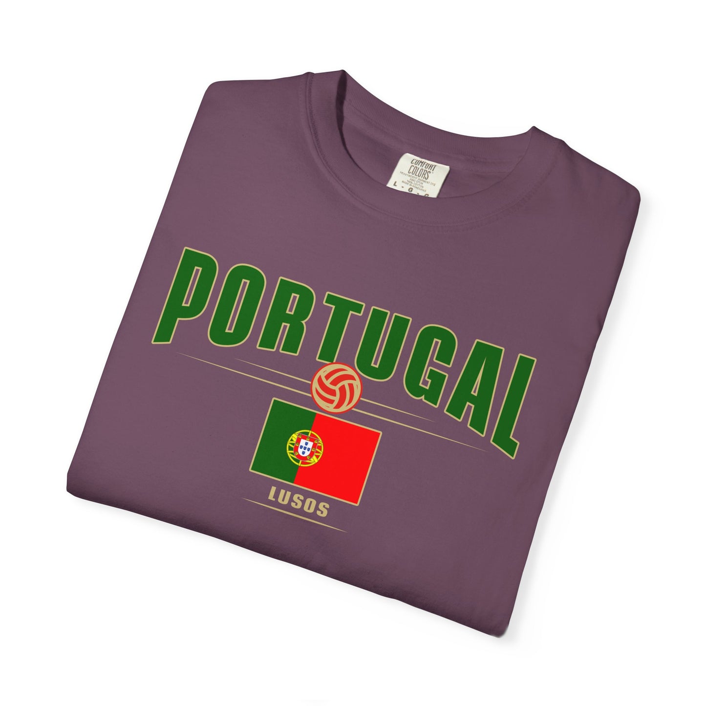 Portugal Garment-Dyed Unisex T-shirt - Perfect for Sports Events & Celebrations