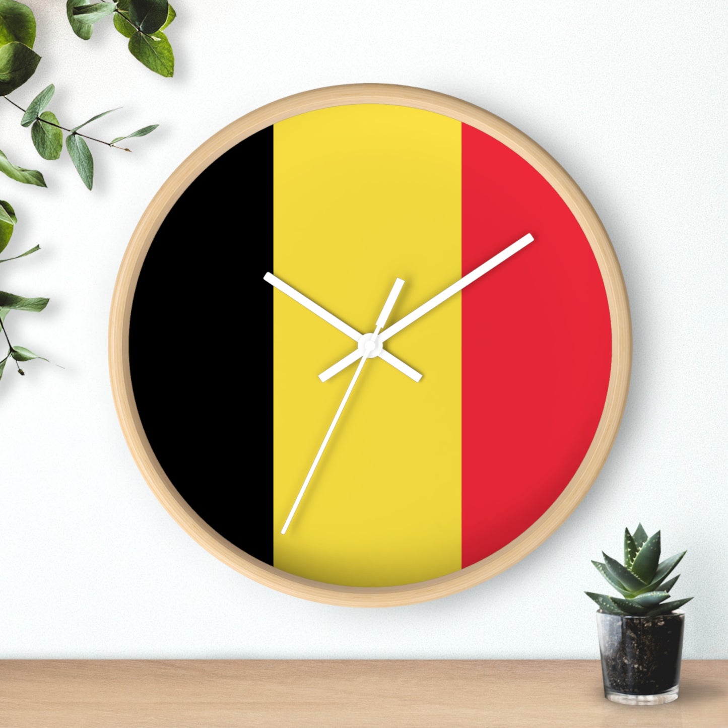 Belgian Flag Wall Clock - Timeless Home Decor for Belgium Lovers