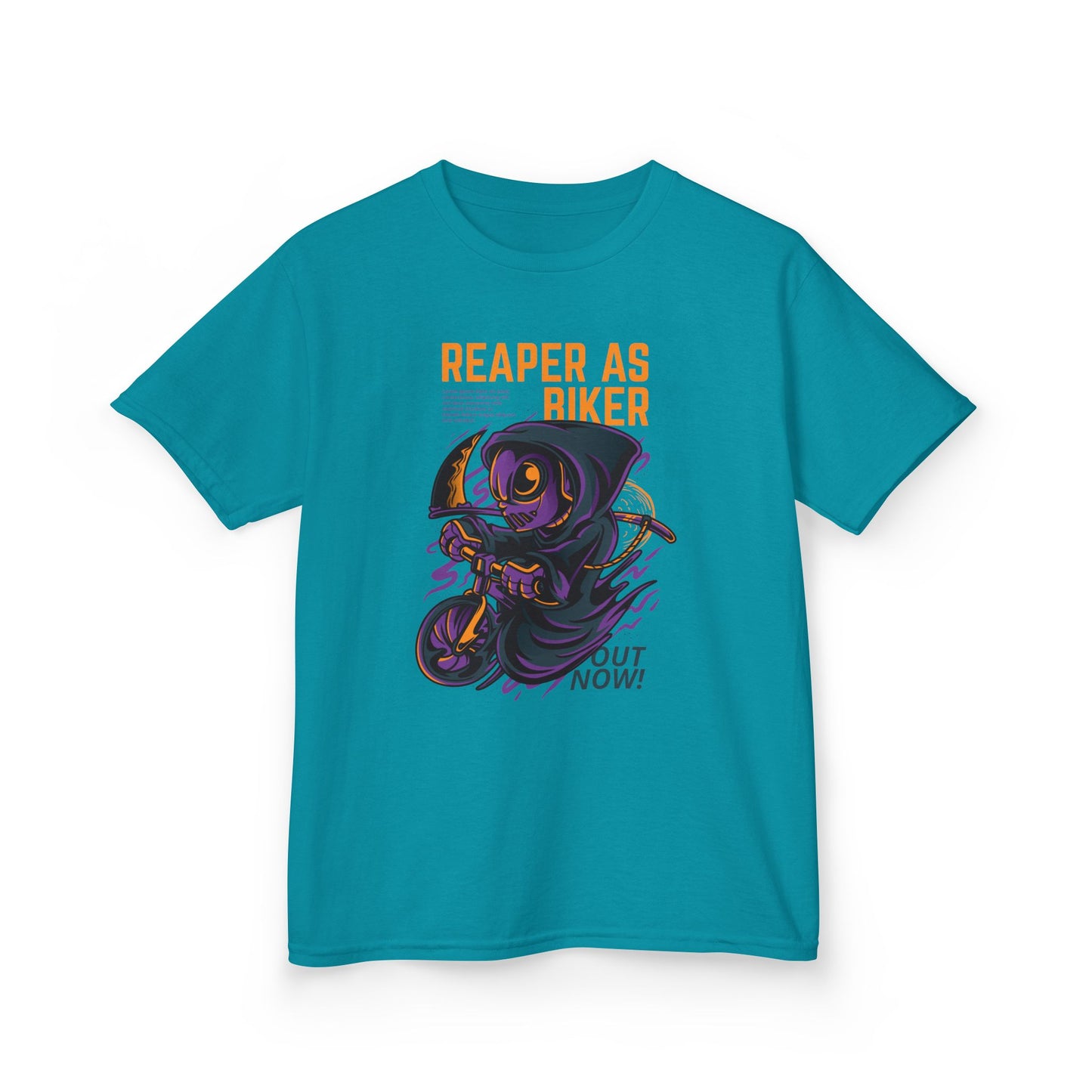 Kids Reaper Biker Graphic Tee - Fun and Playful T-Shirt