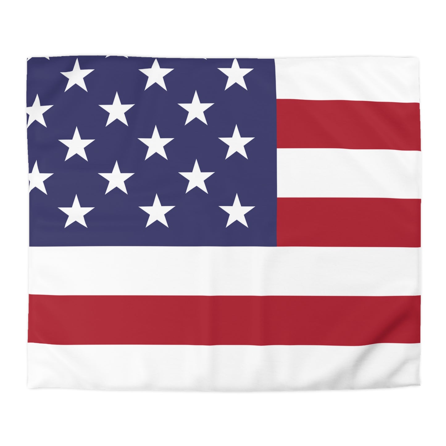 Patriotic Microfiber Duvet Cover - American Flag Design for Home Decor