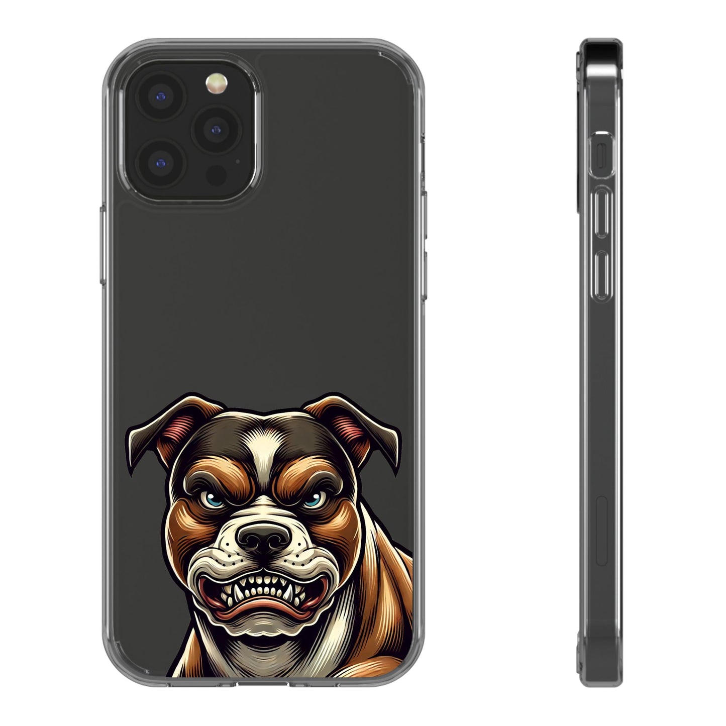 Pit Bull Print Clear Case - Perfect for Pet Lovers