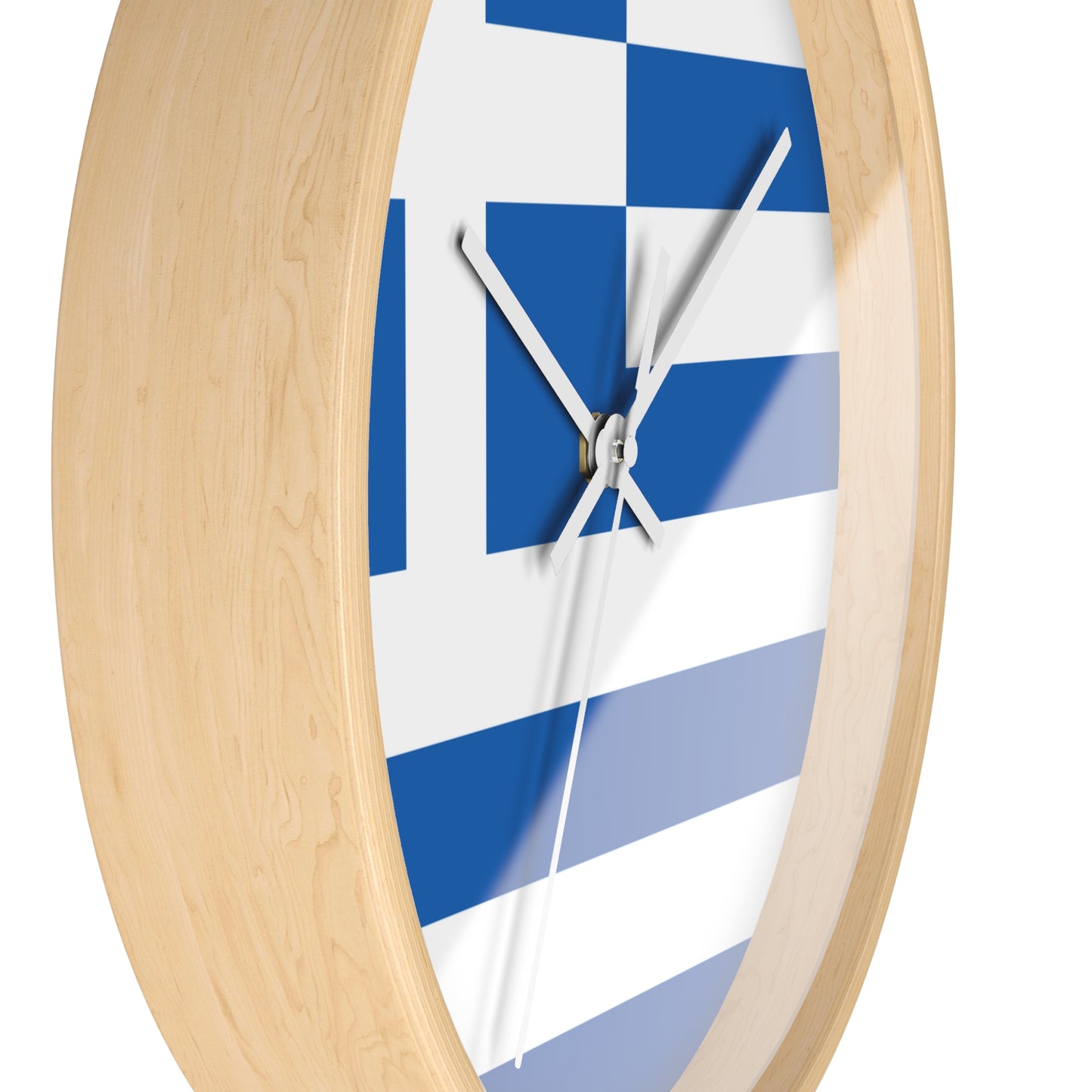 Greece Flag Wall Clock - Blue and White Home Decor