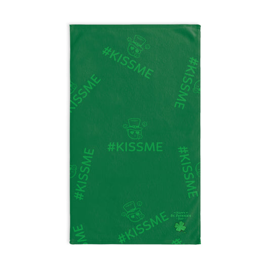 St. Patrick's Day Hand Towel - #KISSME Green Home Decor