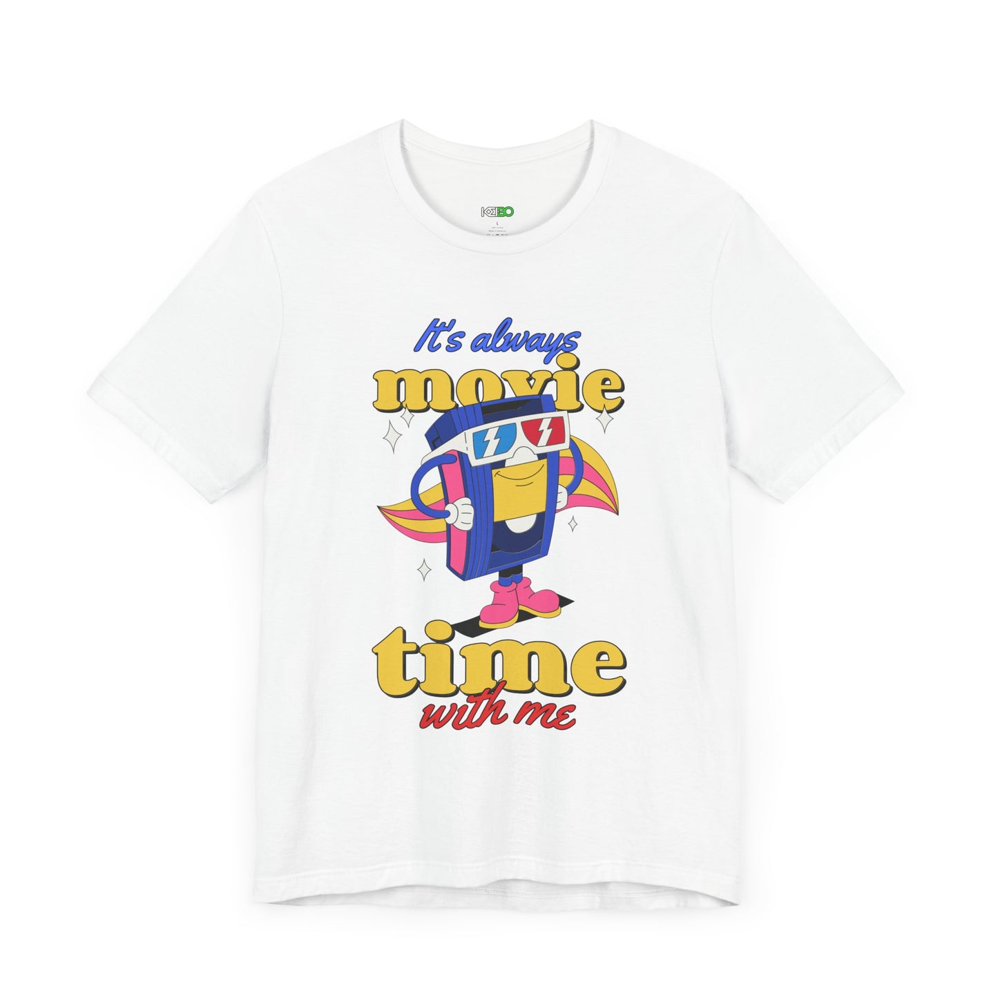 Movie Time Men's Jersey Tee - Fun Graphic T-Shirt for Film Lovers