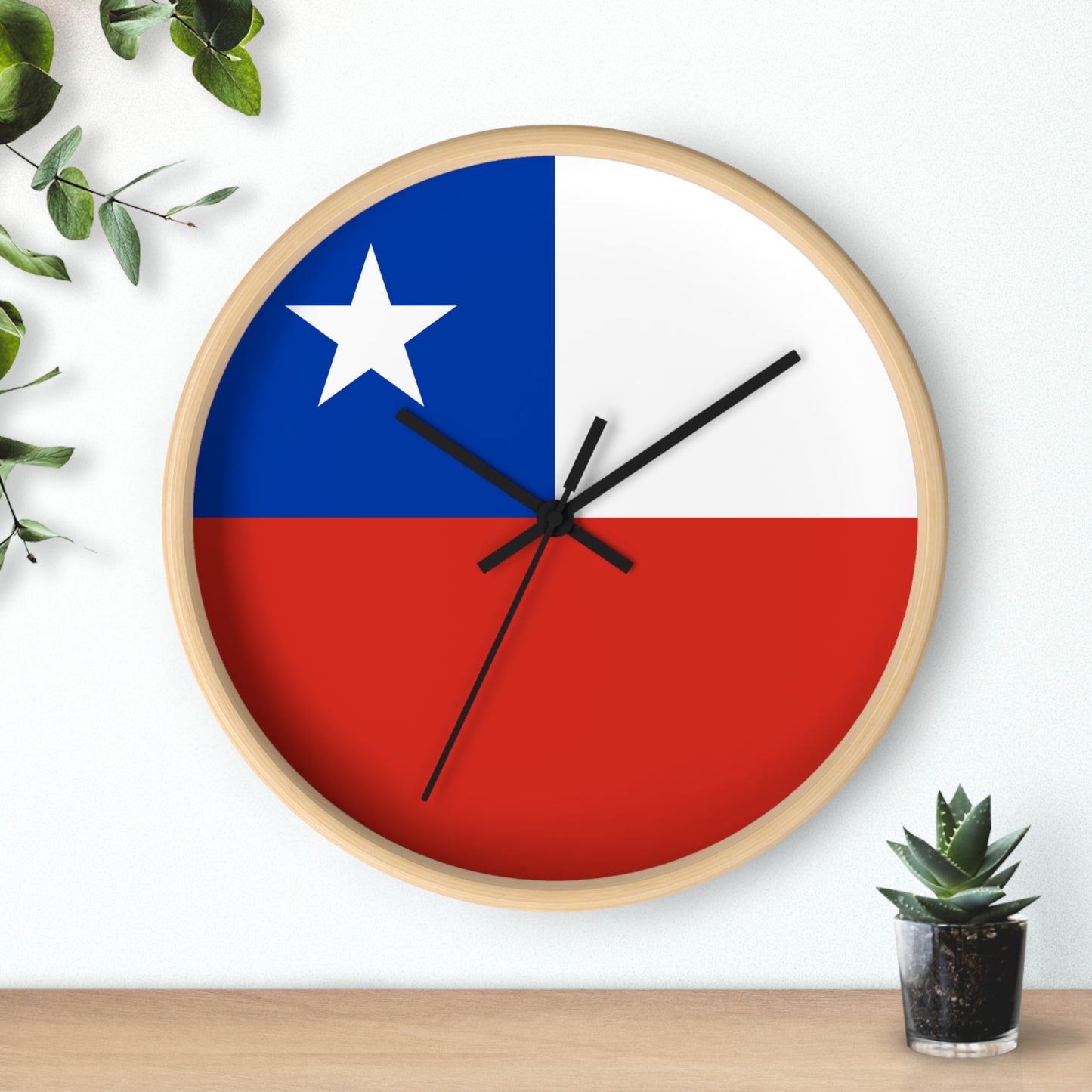 Chilean Flag Wall Clock - Stylish Timepiece for Home Decor - Perfect Gift