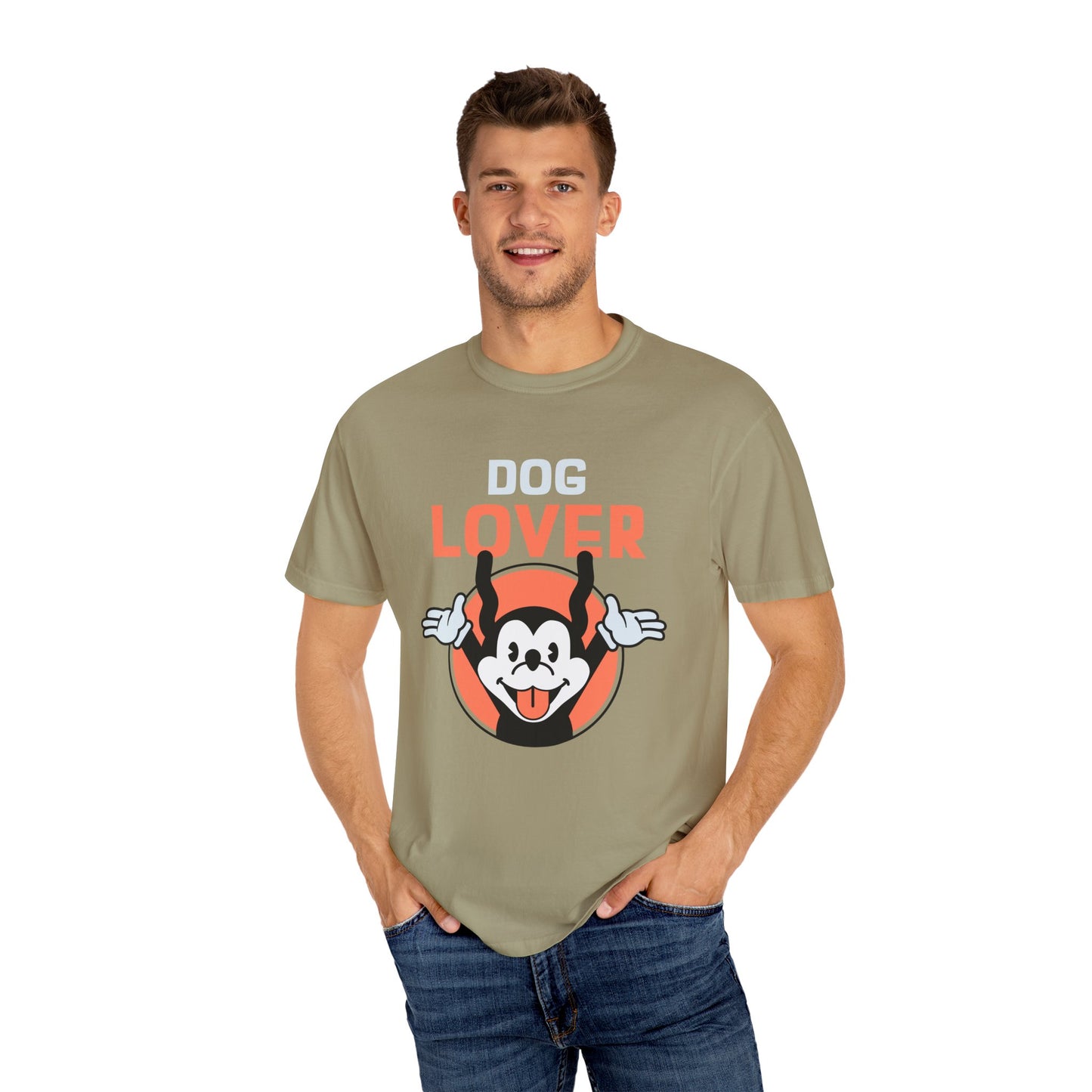 Men Dog Lover Garment-Dyed T-Shirt