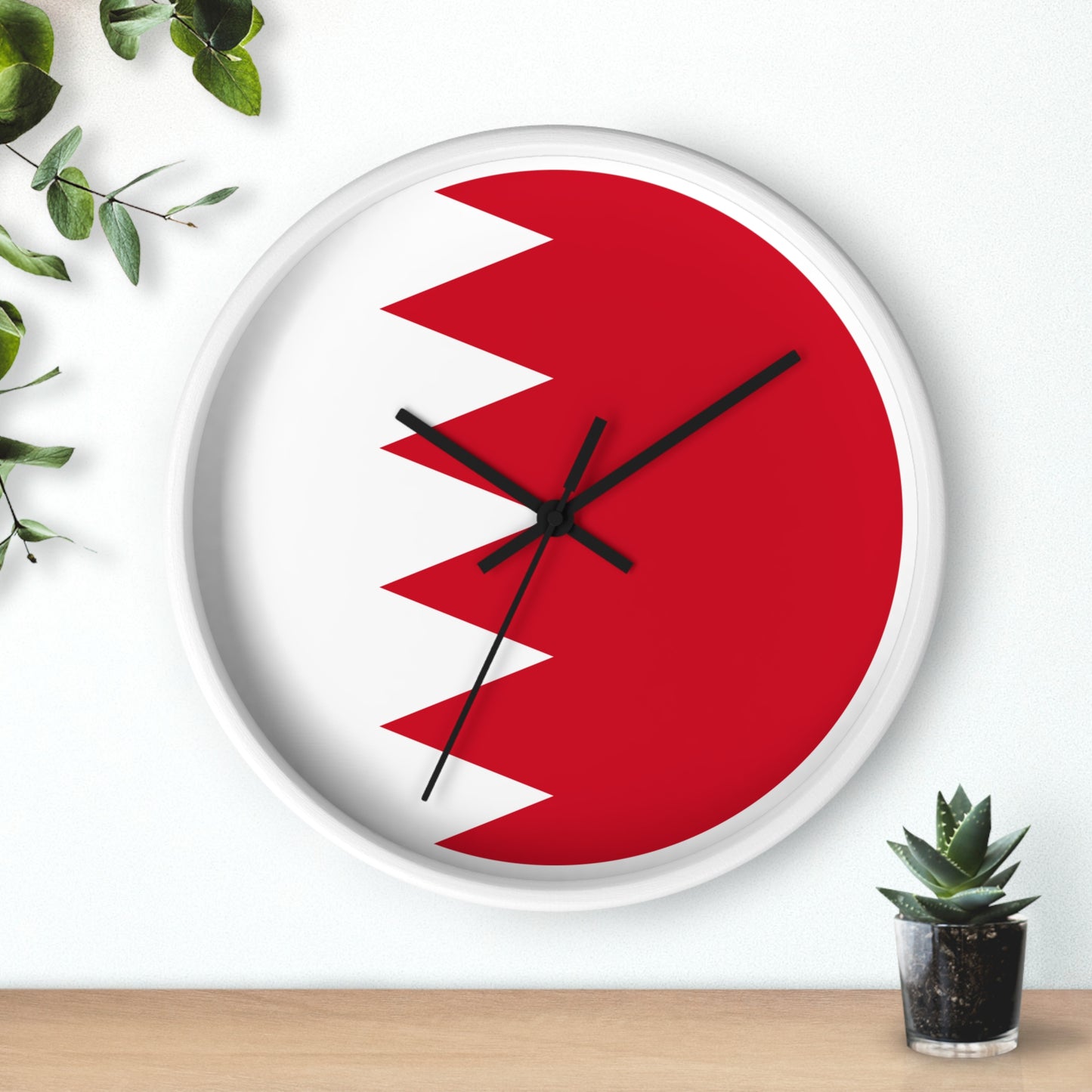 Bahrain Flag Wall Clock - Modern Home Decor for National Pride