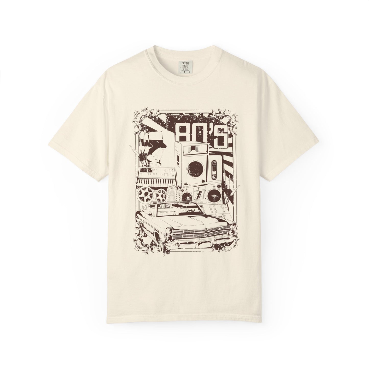 Retro 80s Unisex T-Shirt for Vintage Car & Music Fans