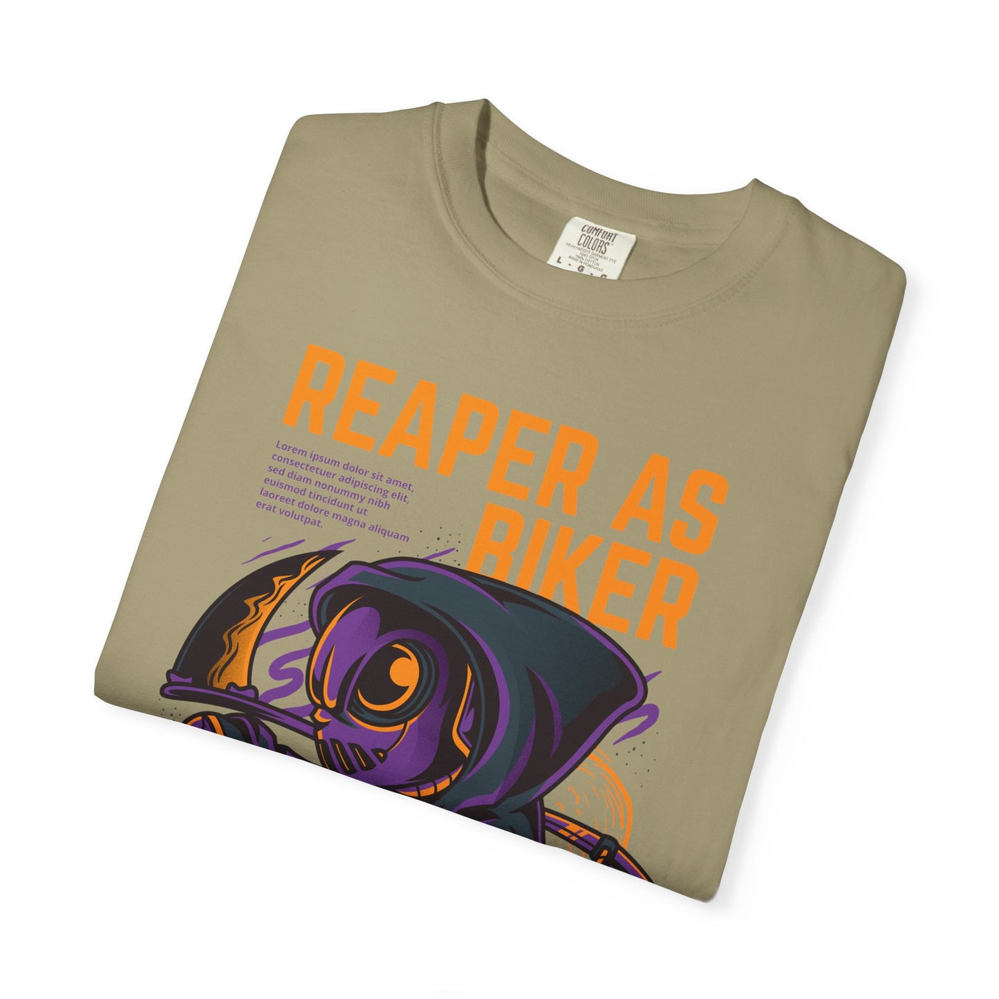 Reaper as Biker Men T-Shirt - Cool Graphic Tee for Bikers and Goth Enthusiasts