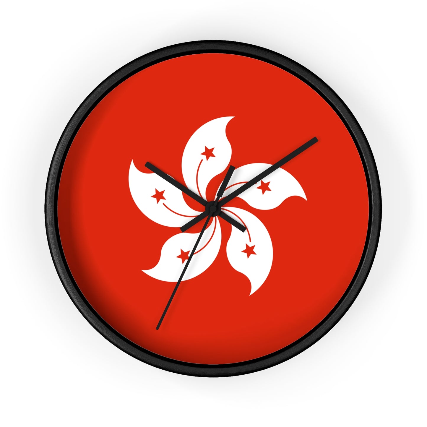 Elegant Hong Kong Floral Wall Clock - Modern Home Decor
