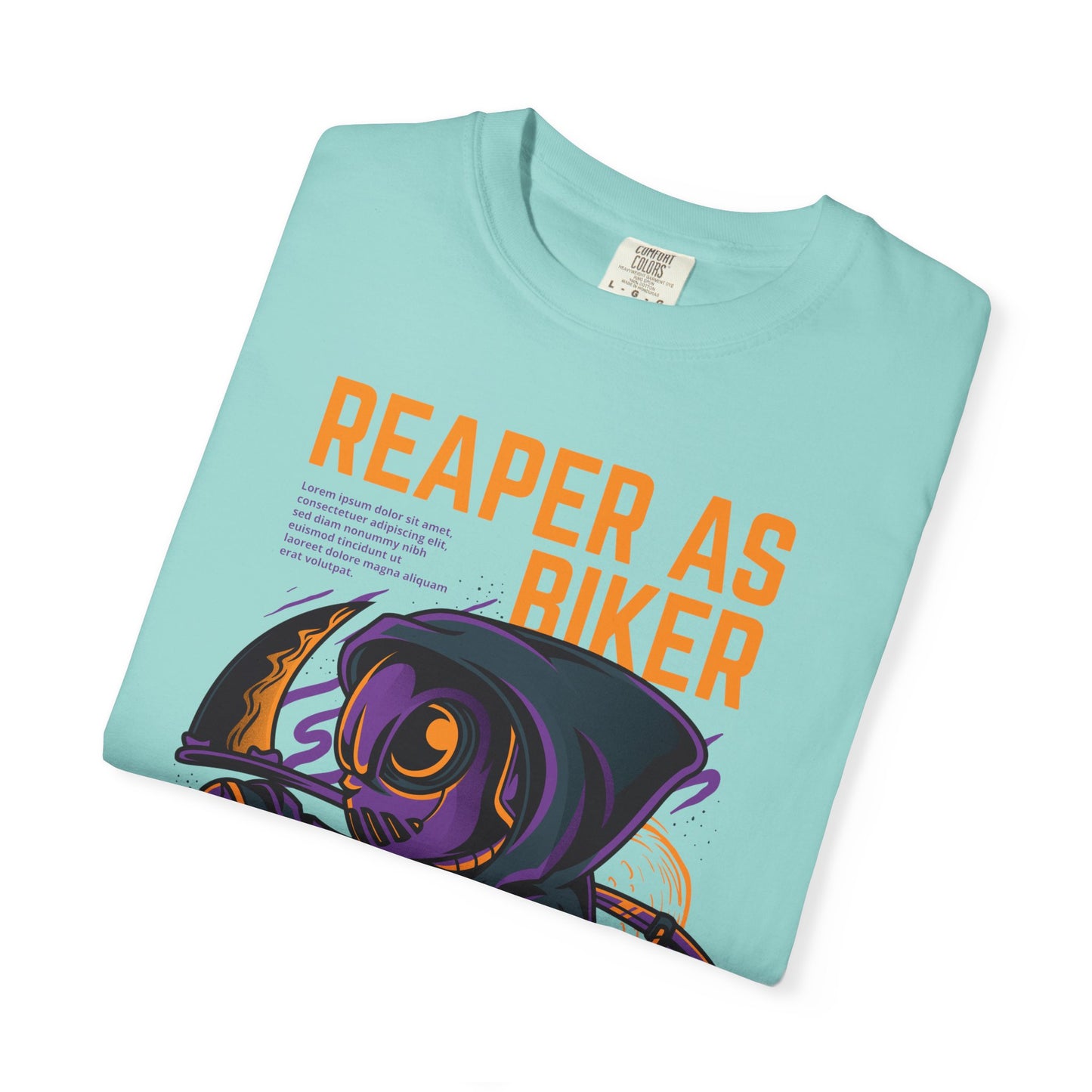 Reaper as Biker Men T-Shirt - Cool Graphic Tee for Bikers and Goth Enthusiasts
