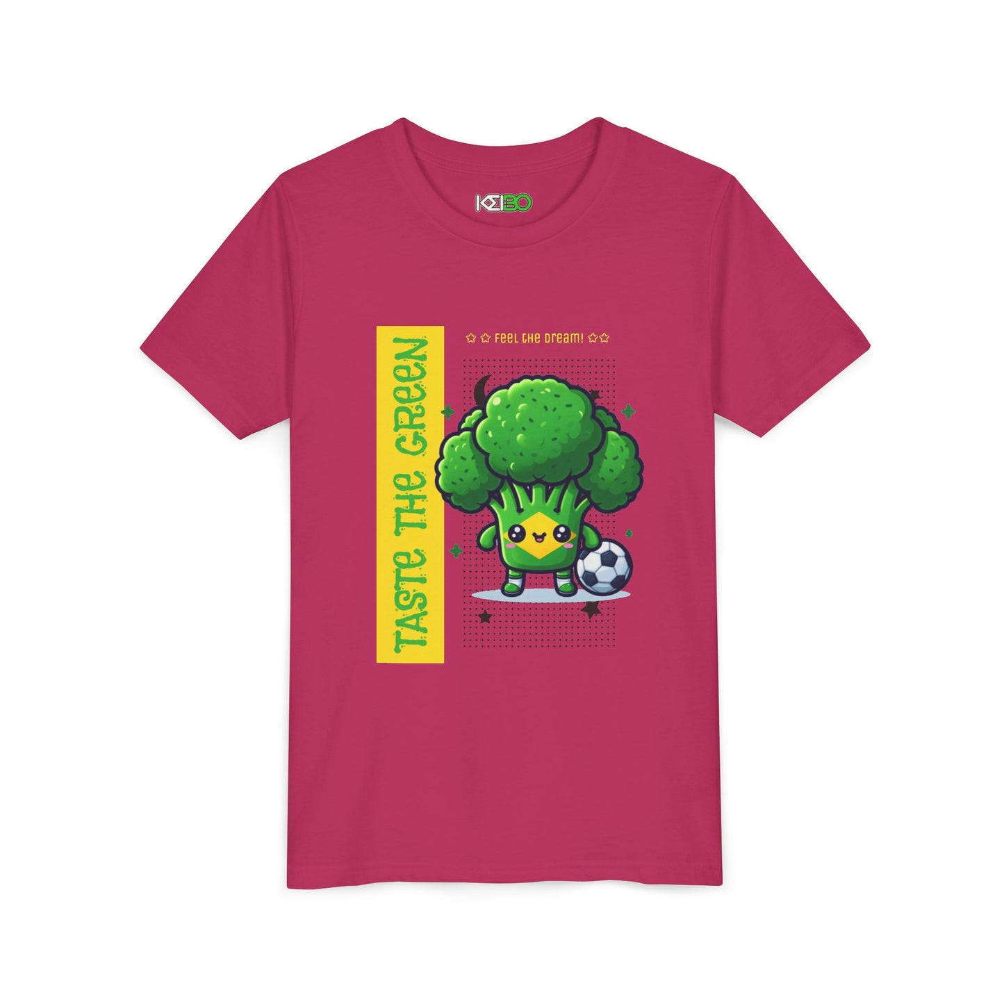 Brazilian Kids' Fun Broccoli Soccer Tee - "Taste the Green" for Active Kids