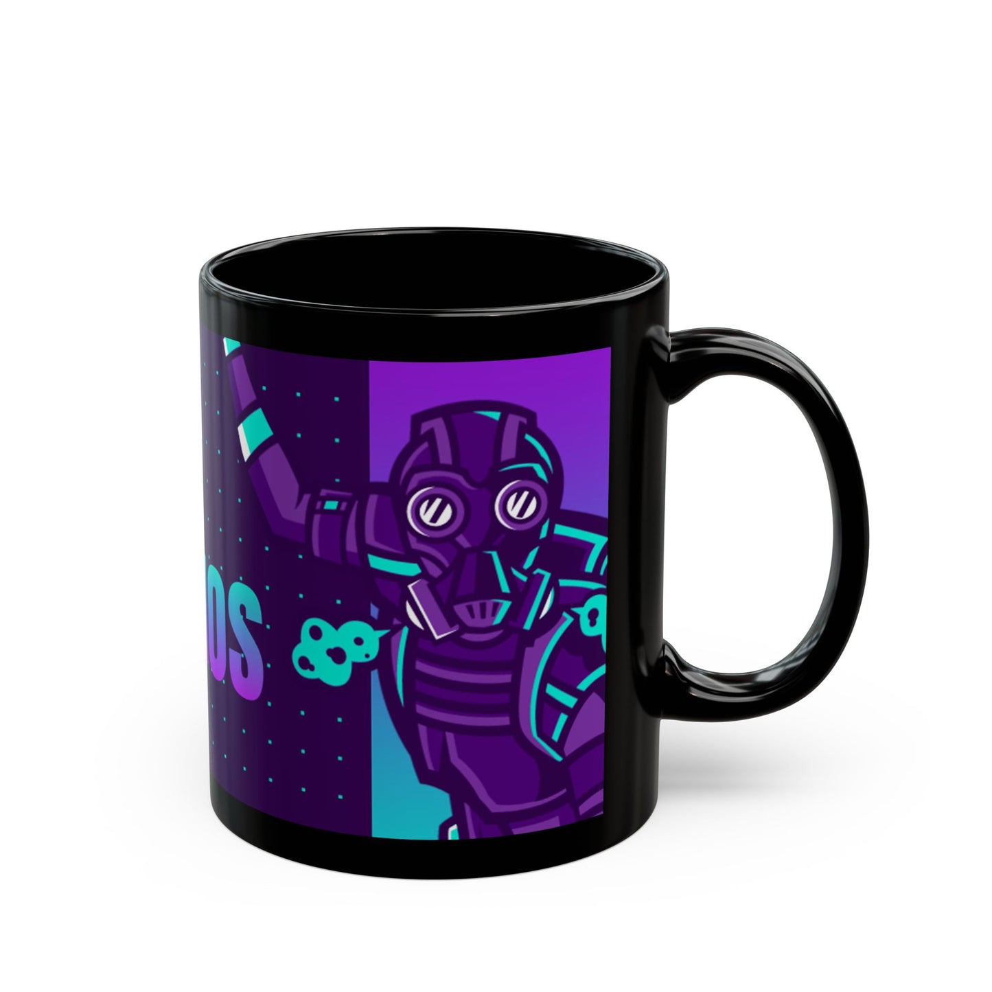 Motivational Gaming Black Coffee Mug JOGADORES ASSASSINOS – Perfect for Gamers