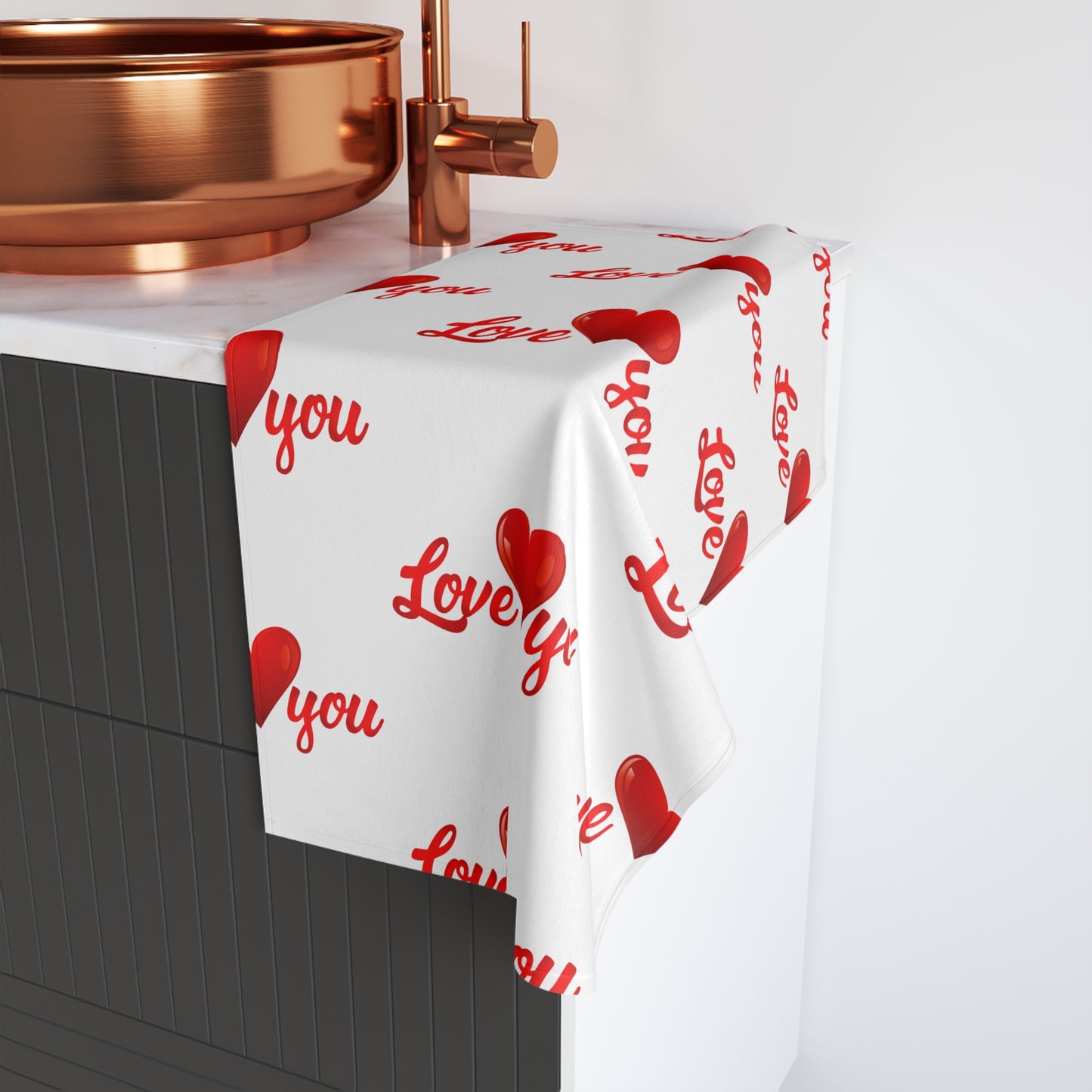 Romantic Love You Hand Towel - Perfect for Valentine's Day