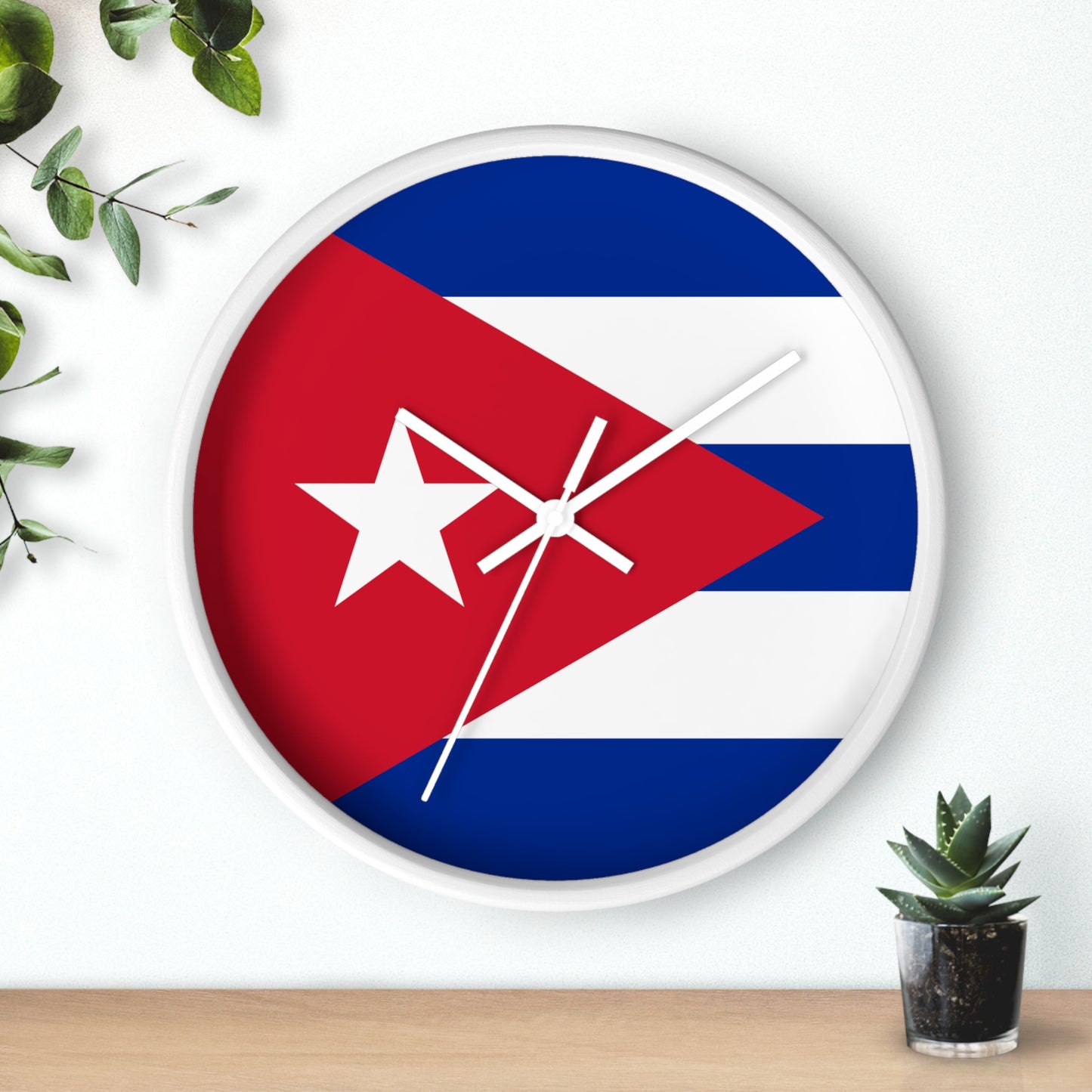 Cuban Flag Wall Clock – Vibrant Decor for Home & Office