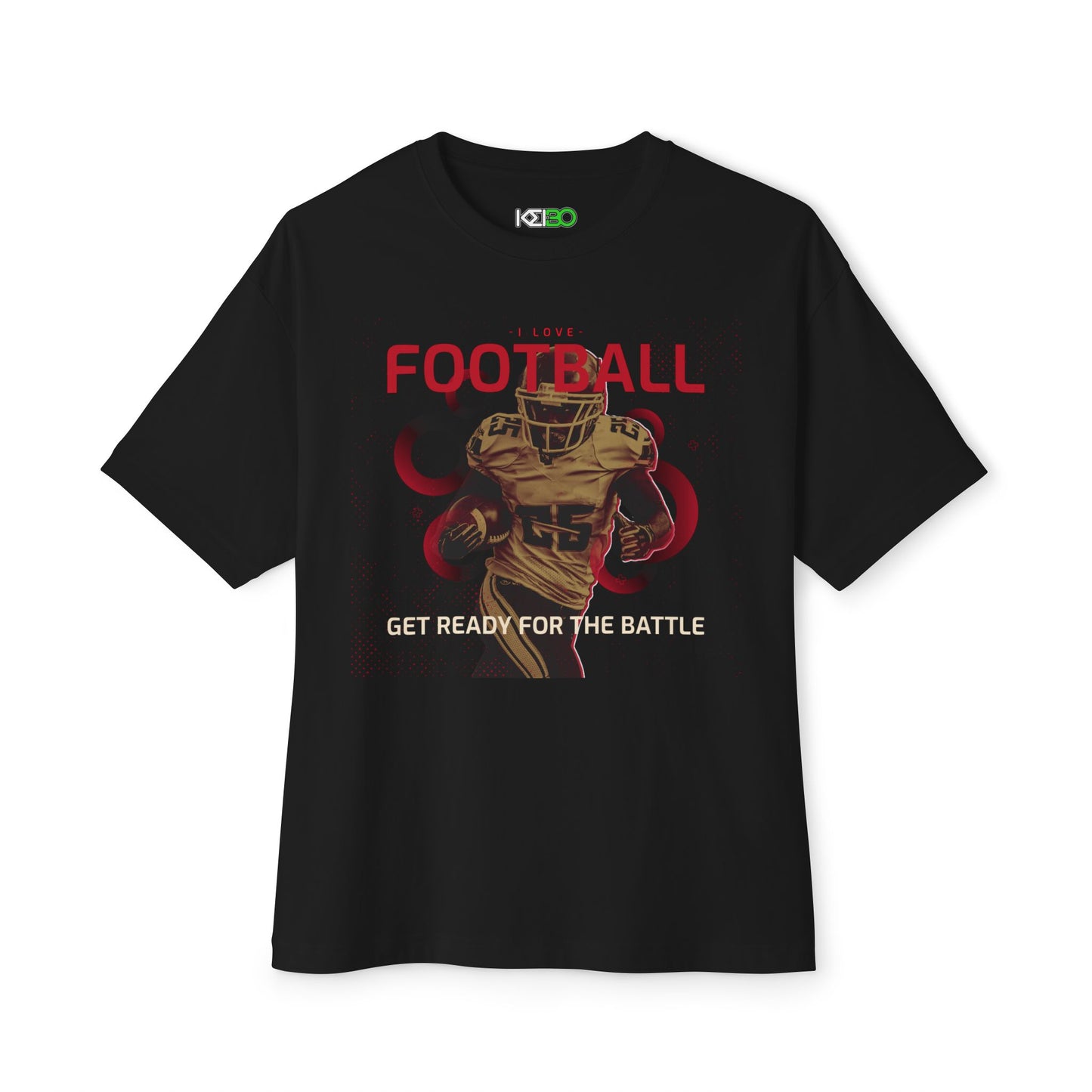 Men's Oversized American Football Tee | I Love Football T-shirt