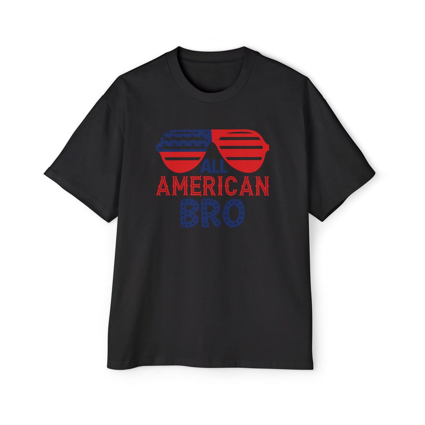Men's Oversized Patriotic T-Shirt All American Bro for Independence Day