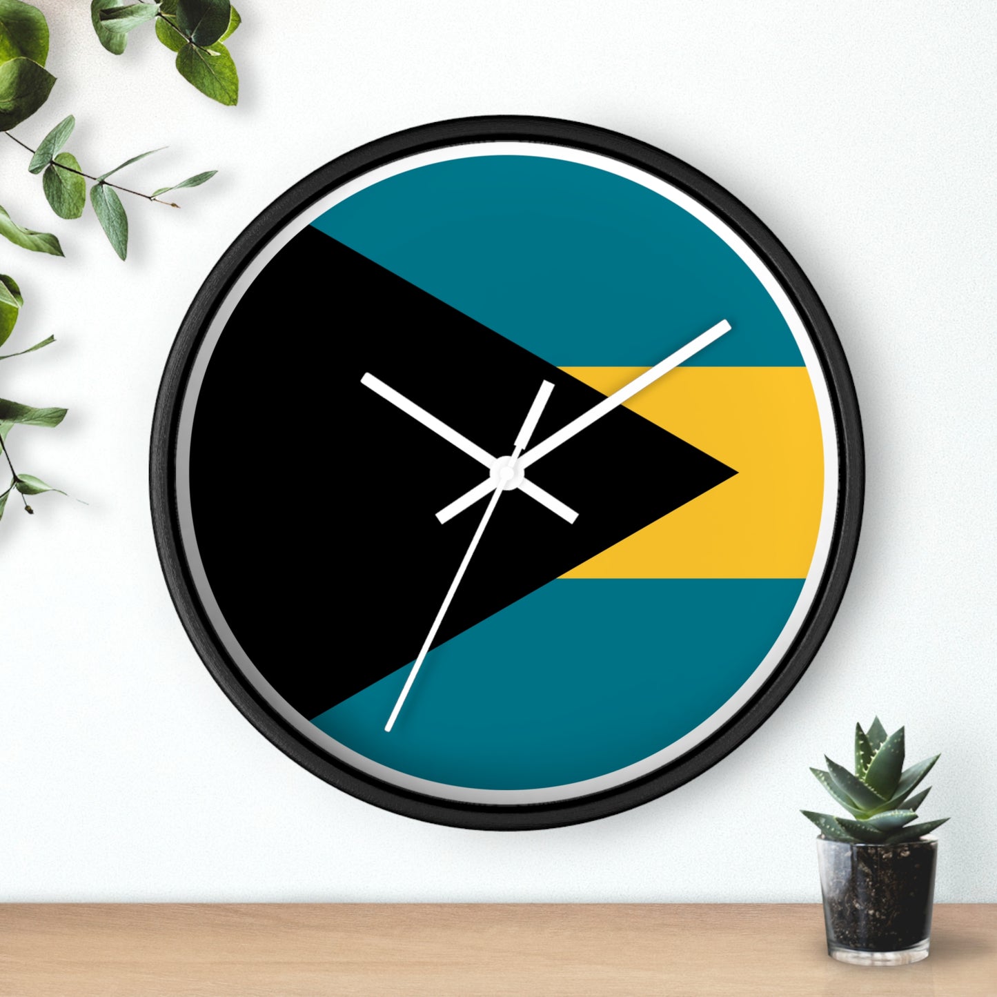 Bahamas Flag Wall Clock - Modern Home Decor for Beach Lovers