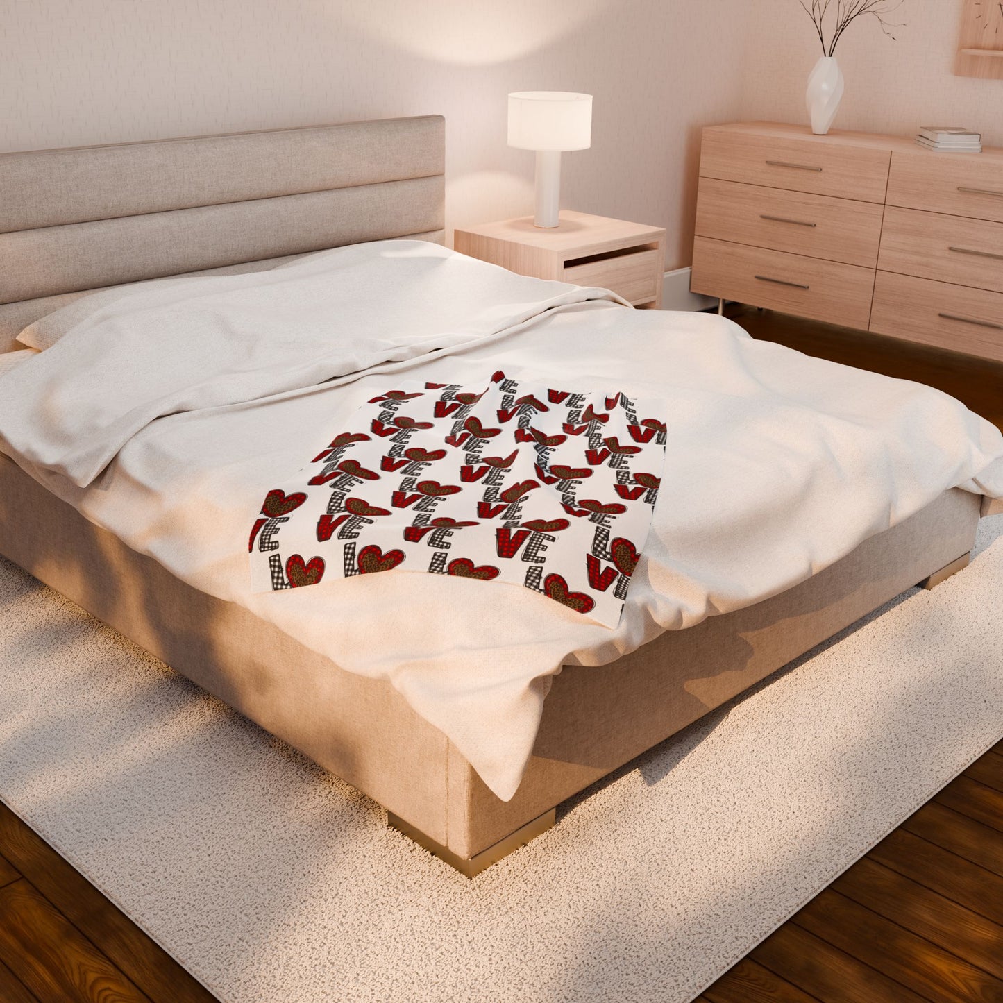 Valentine Love Plush Blanket for Comfort & Gifting