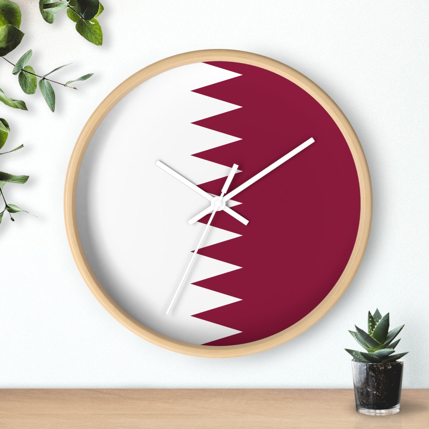 Qatar Flag Wall Clock - Stylish Home Decor for Every Occasion