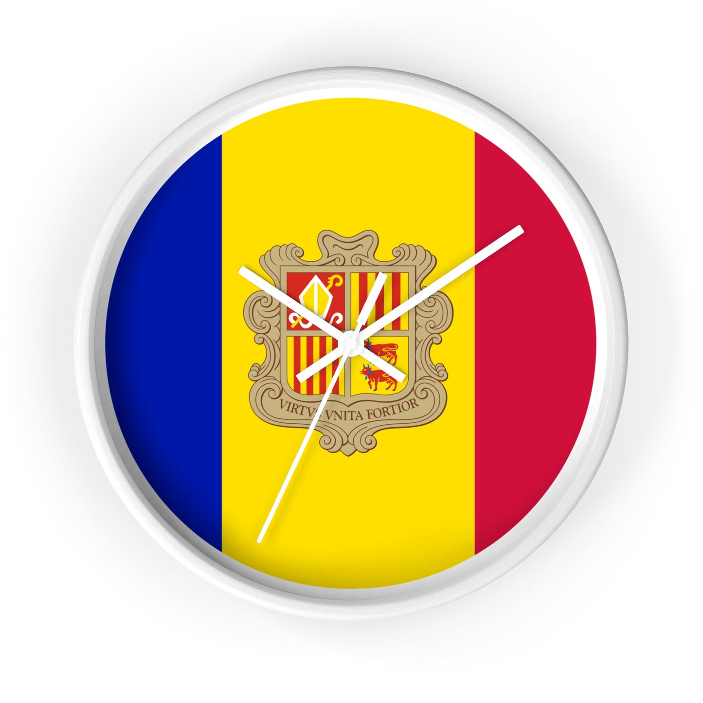 Andorra Flag Wall Clock - Vibrant Home Decor for National Pride & Celebrations
