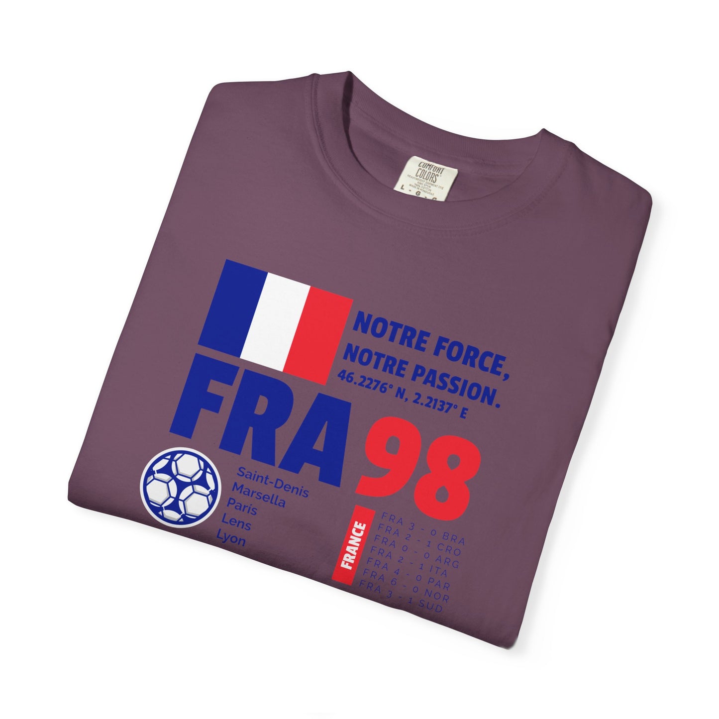 Unisex T-shirt France 98 Victory Celebrate French Passion