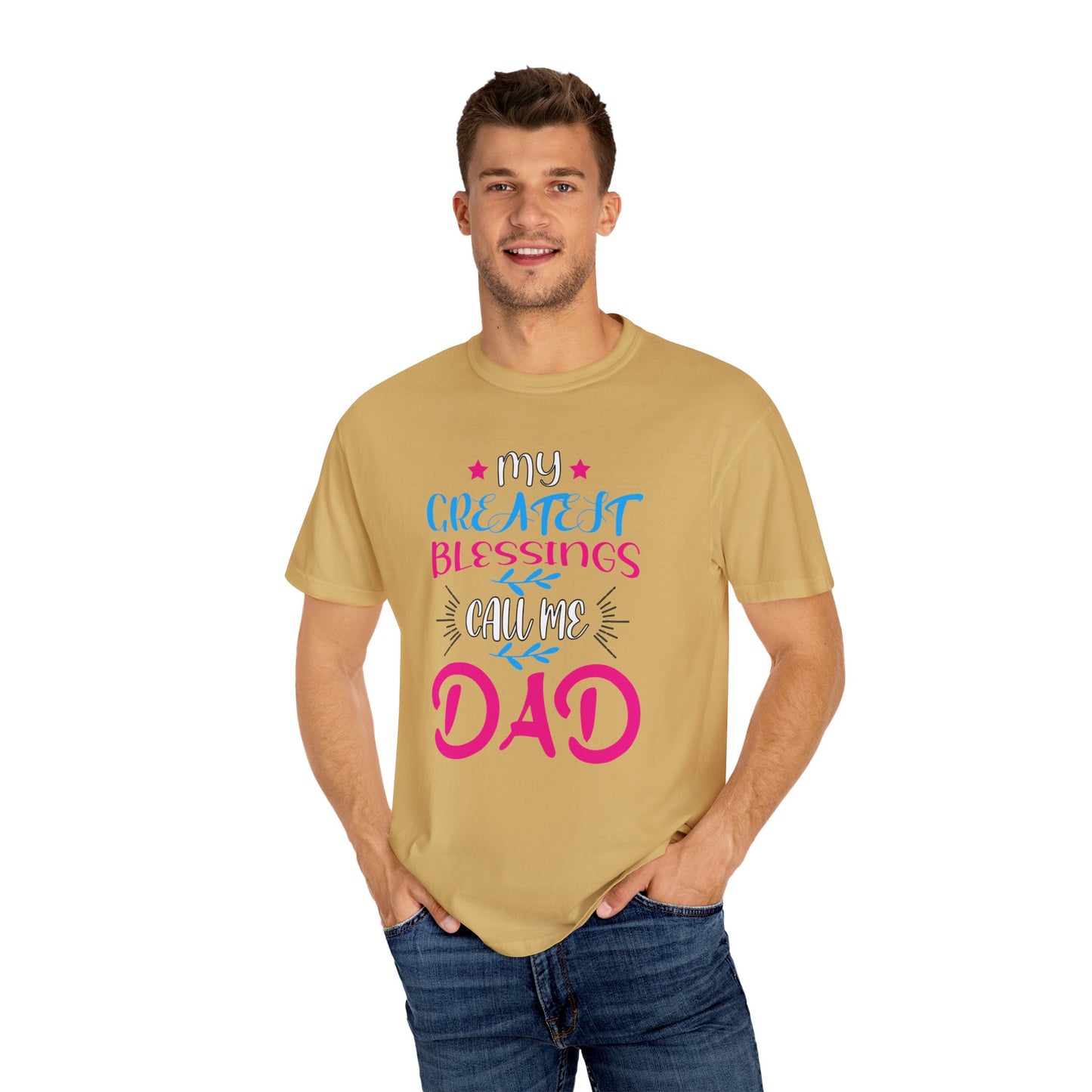 Men's Fatherhood Personalized Blessings T-Shirt