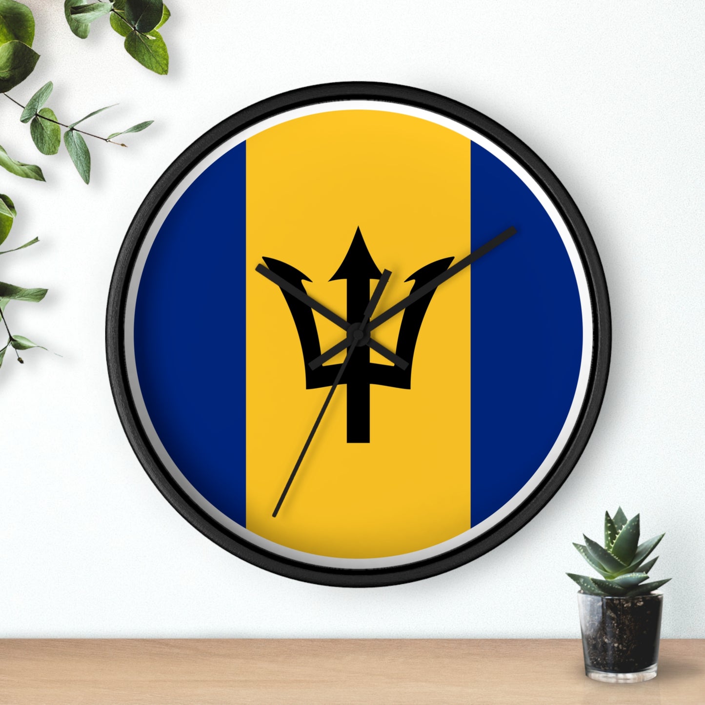 Barbados Flag Wall Clock - Perfect for Island Lovers and Home Decor