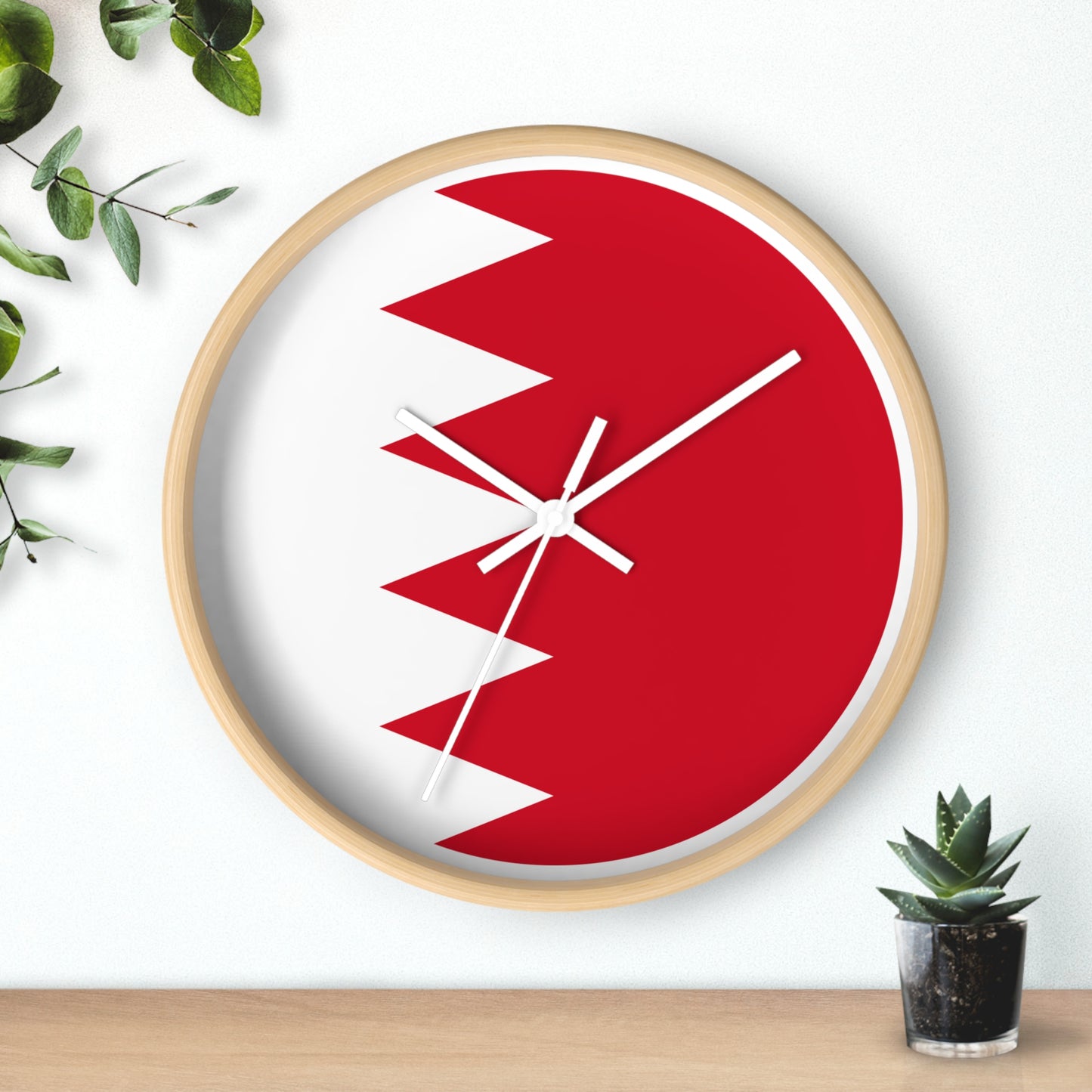 Bahrain Flag Wall Clock - Modern Home Decor for National Pride