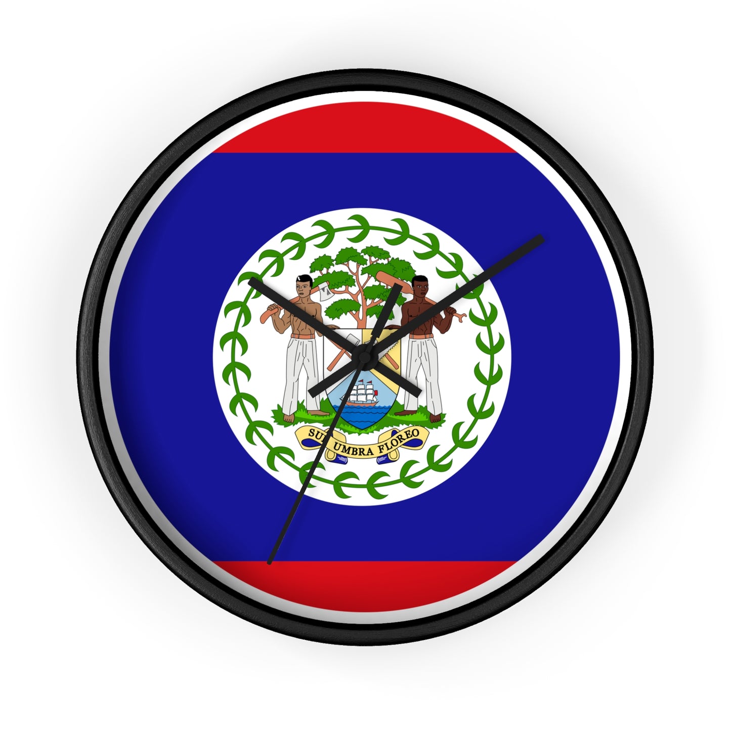 Belize Flag Wall Clock - Unique Home Decor for Belizean Pride